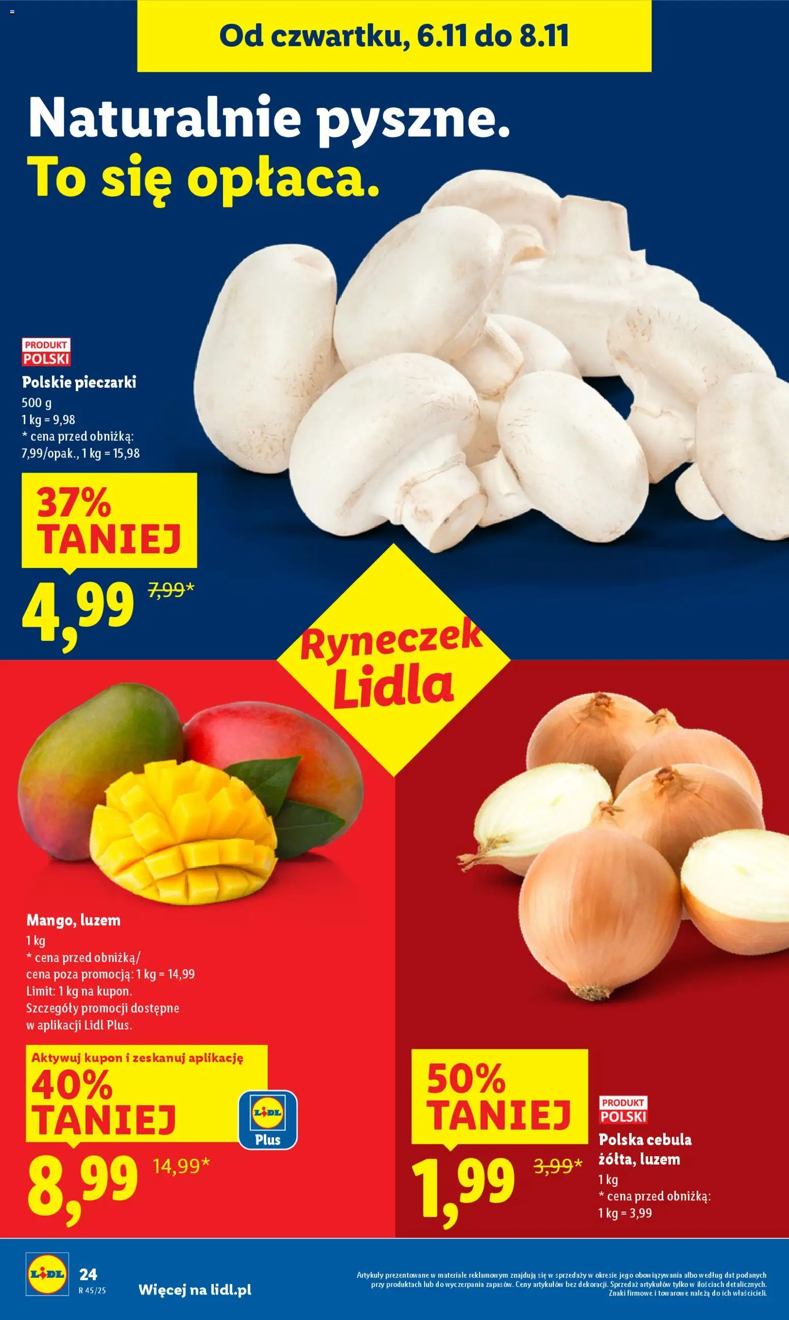 Lidl Gazetka od 06.11.2025 | Strona: 24 | Produkty: Pieczarki