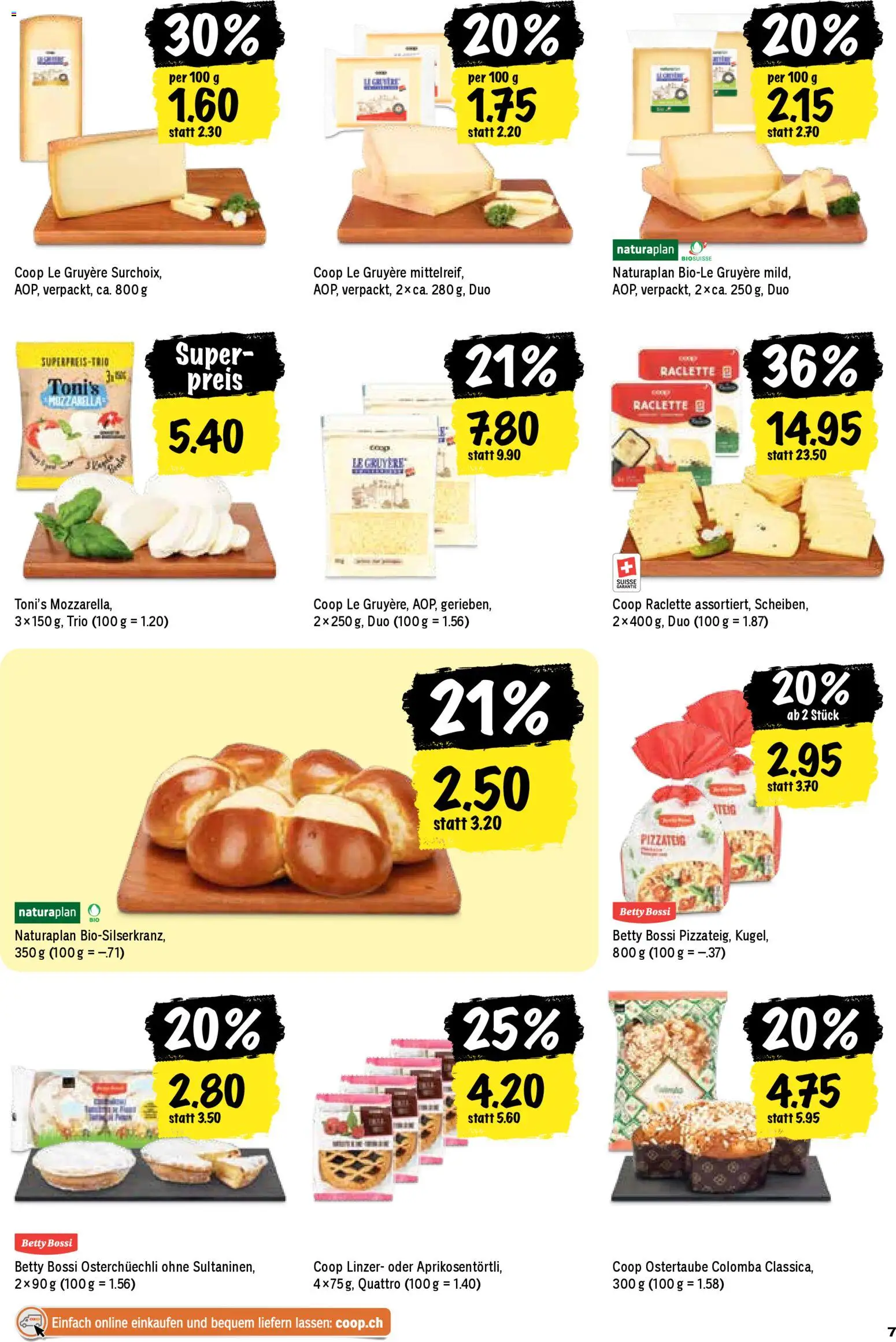 Coop aktionen – gültig ab 05.03.2026 | Seite: 7 | Produkte: Pizza, Raclette