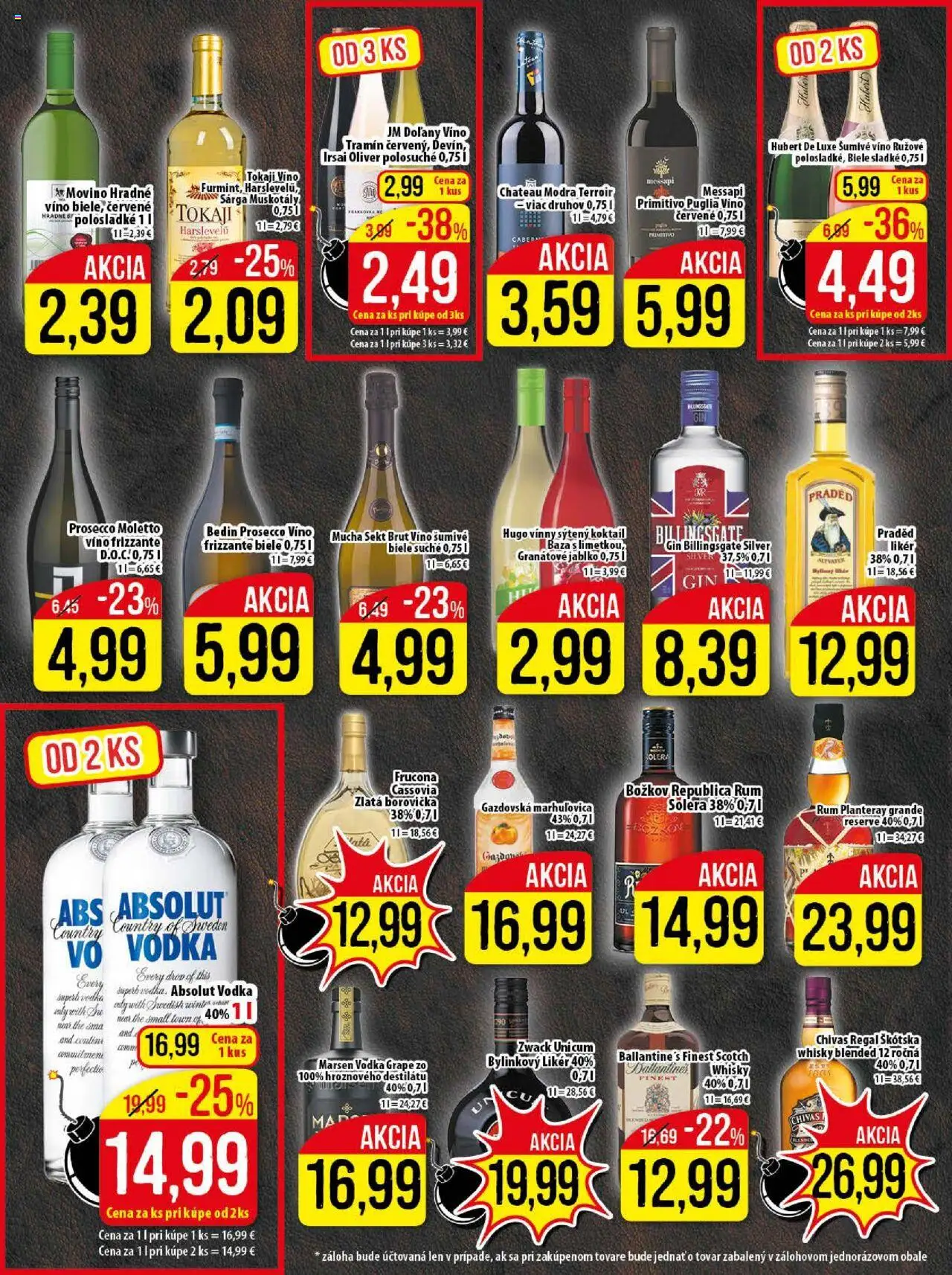 Klas leták │ platný od 21.07.2025 | Strana: 17 | Produkty: Regál, Borovička, Whisky, Absolut vodka