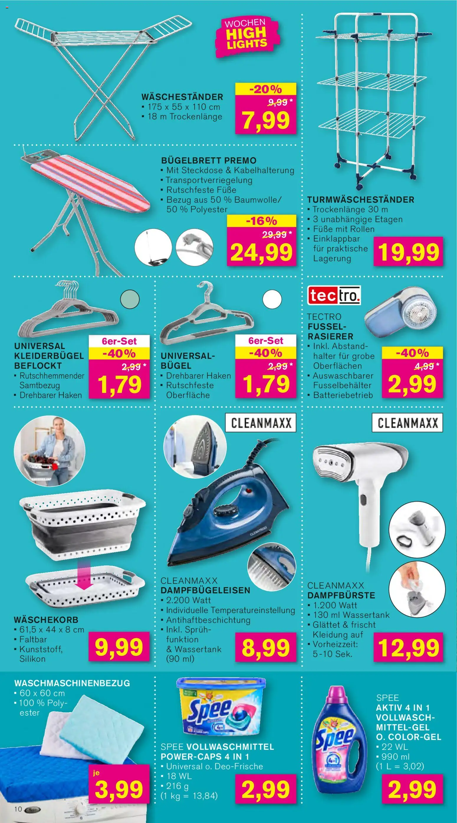 KODi Prospekt 	 – gültig ab 13.04.2026 | Seite: 10 | Produkte: Steckdose, Kleiderbügel, Spee, Waschestander