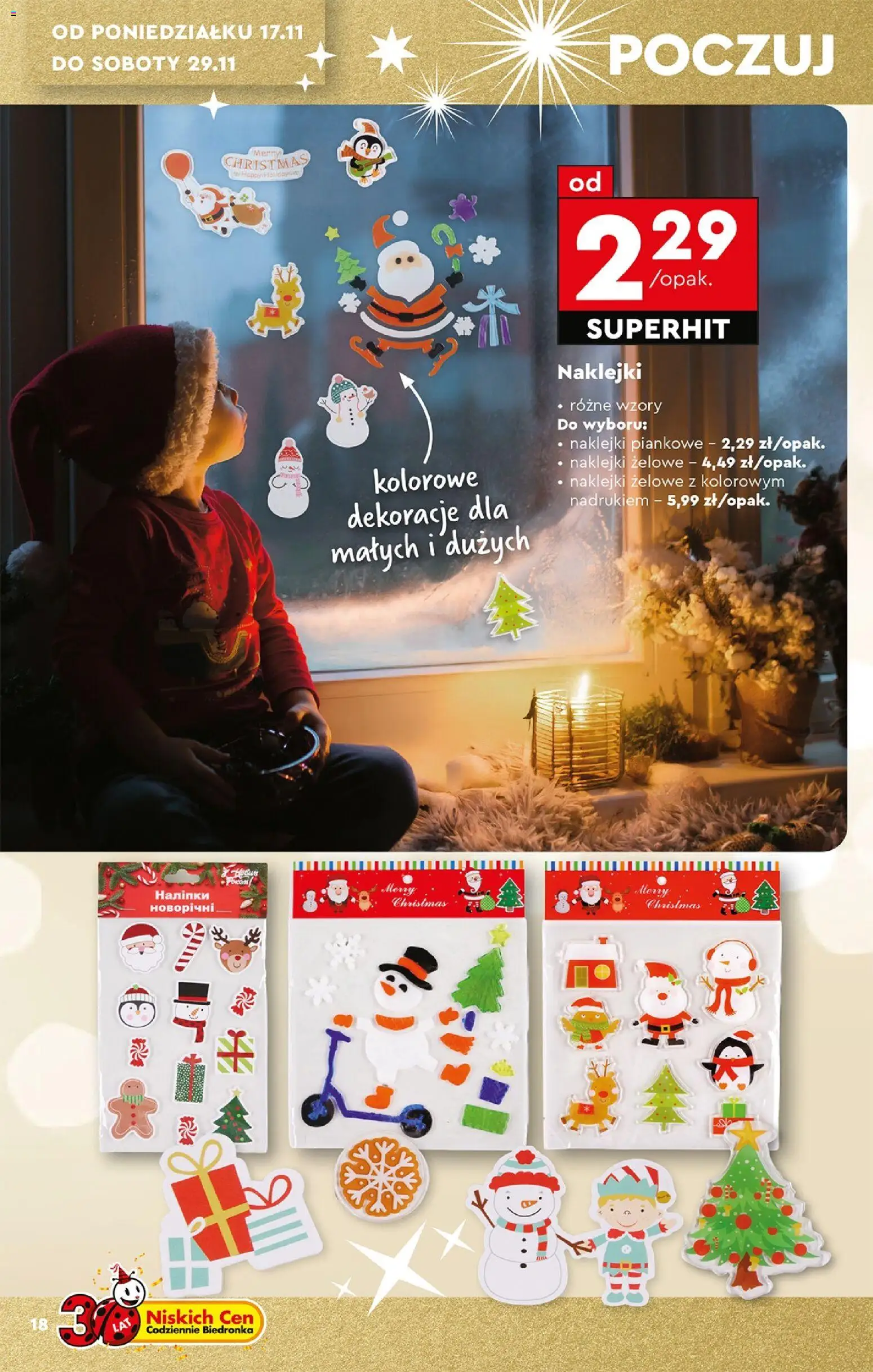 Biedronka Black Friday od 15.11.2025 | Strona: 20 | Produkty: Naklejki