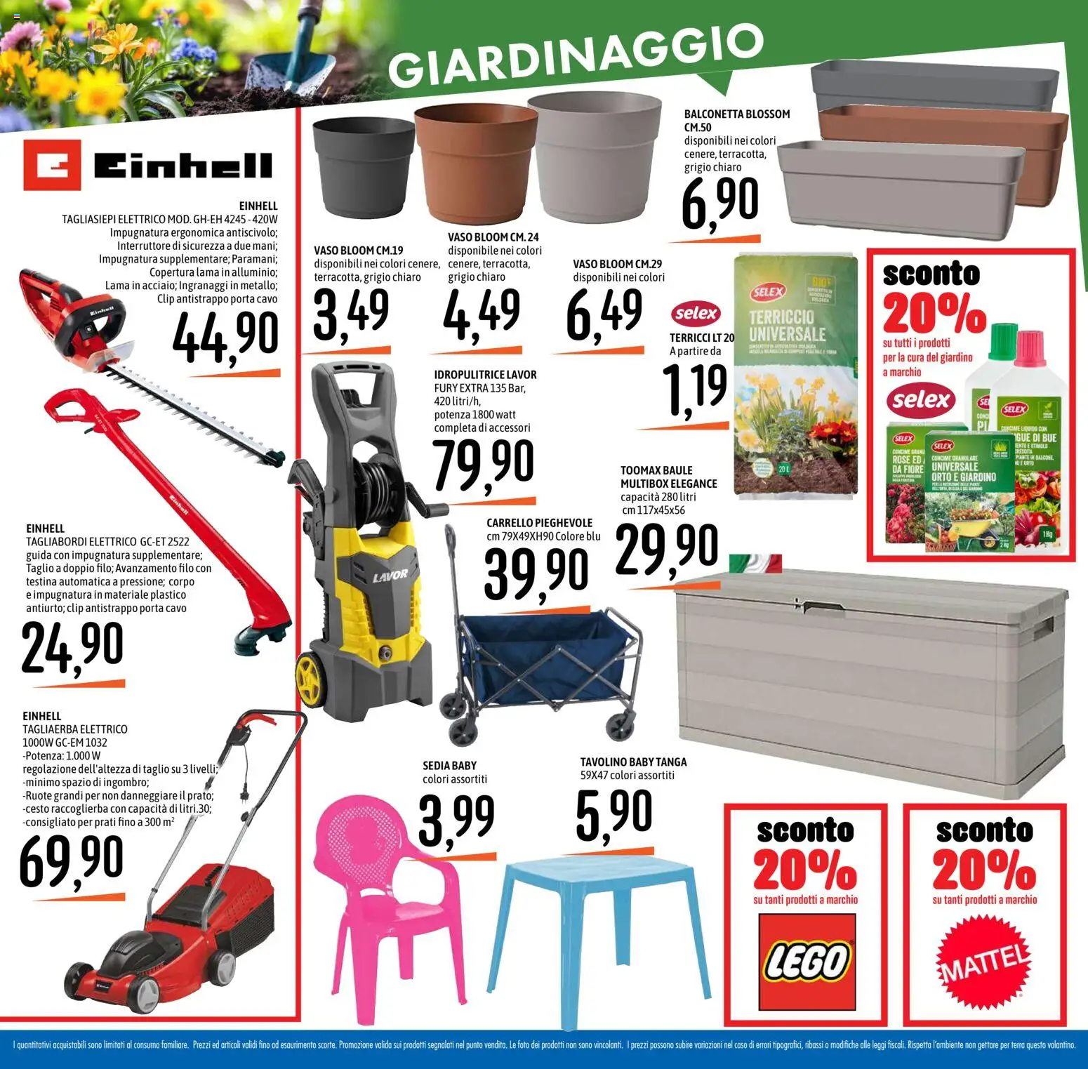 Volantino Emisfero del 12.03.2026 | Pagina: 36 | Prodotti: Tagliasiepi, Cavo, Baule, Sedia