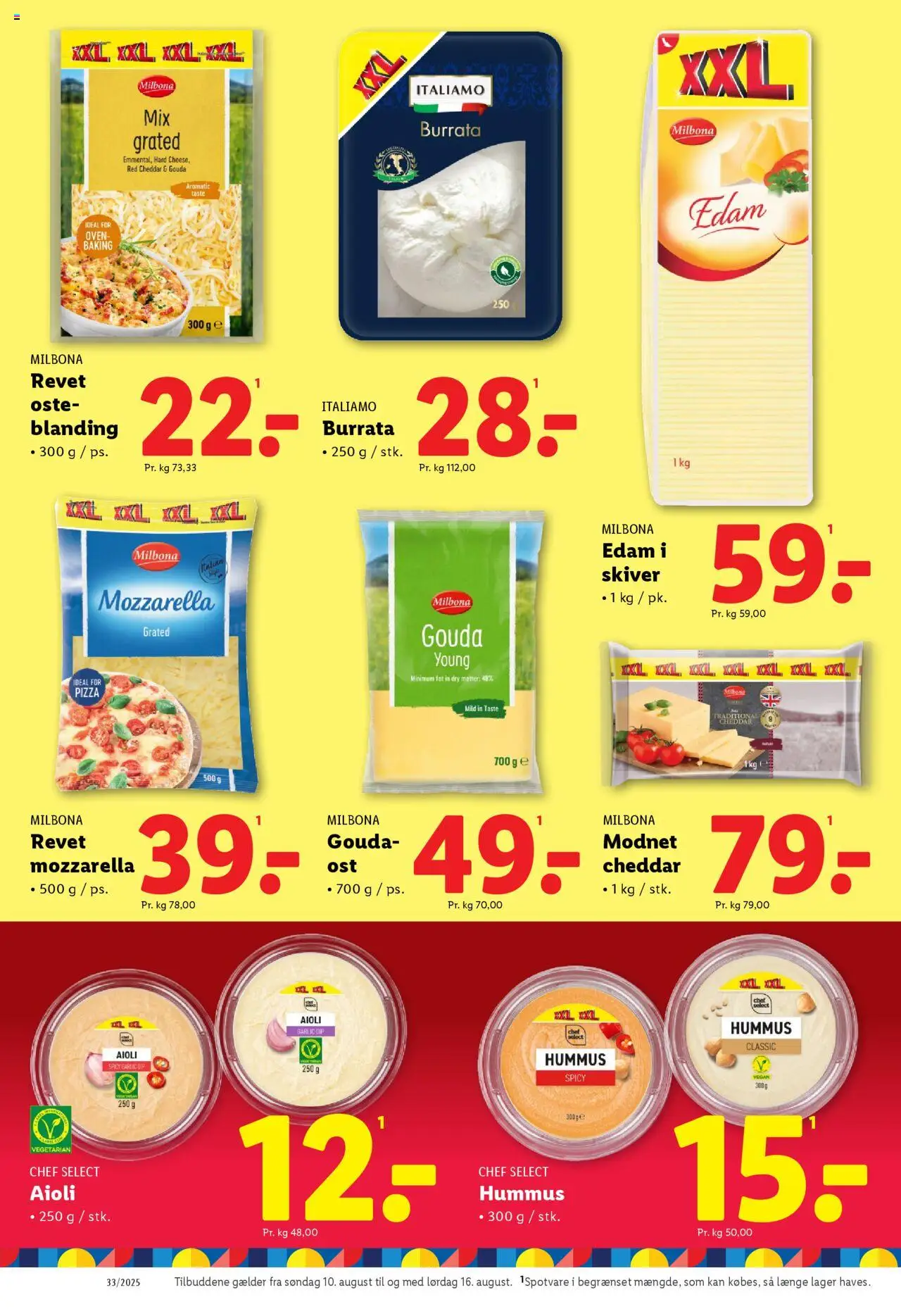 Lidl Tilbudsavis gyldig fra 10.08.2025 | Side: 12 | Produkter: Cheddar, Mozzarella, Cebola, Søm
