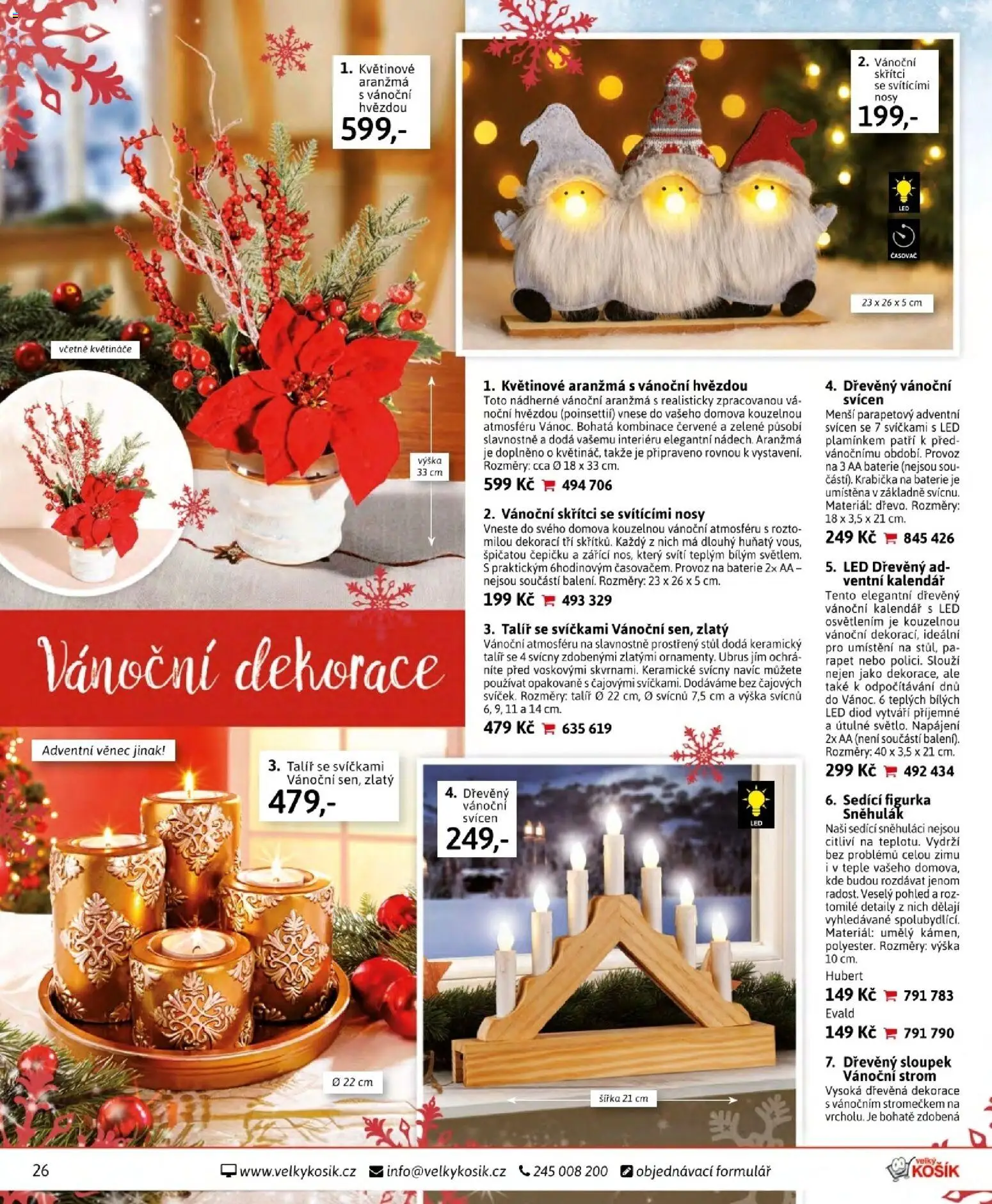 Velký Košík katalog listopad 2025 od 01.11.2025 | Strana: 26 | Produkty: Svícny, Talíř, Svícen, Stůl