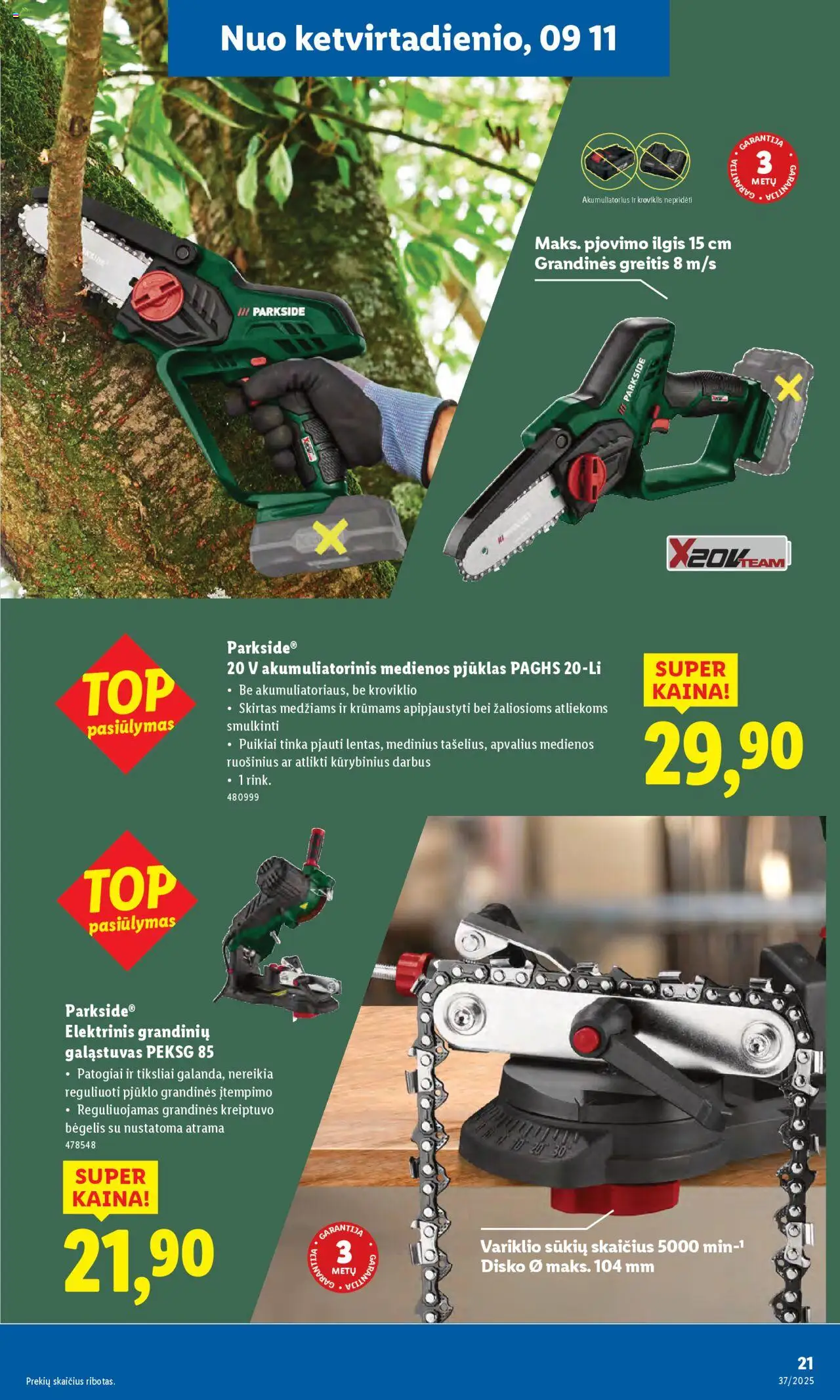 LIDL akcijos nuo 08.09.2025 | Puslapis: 21 | Prekių: Akumuliatorius