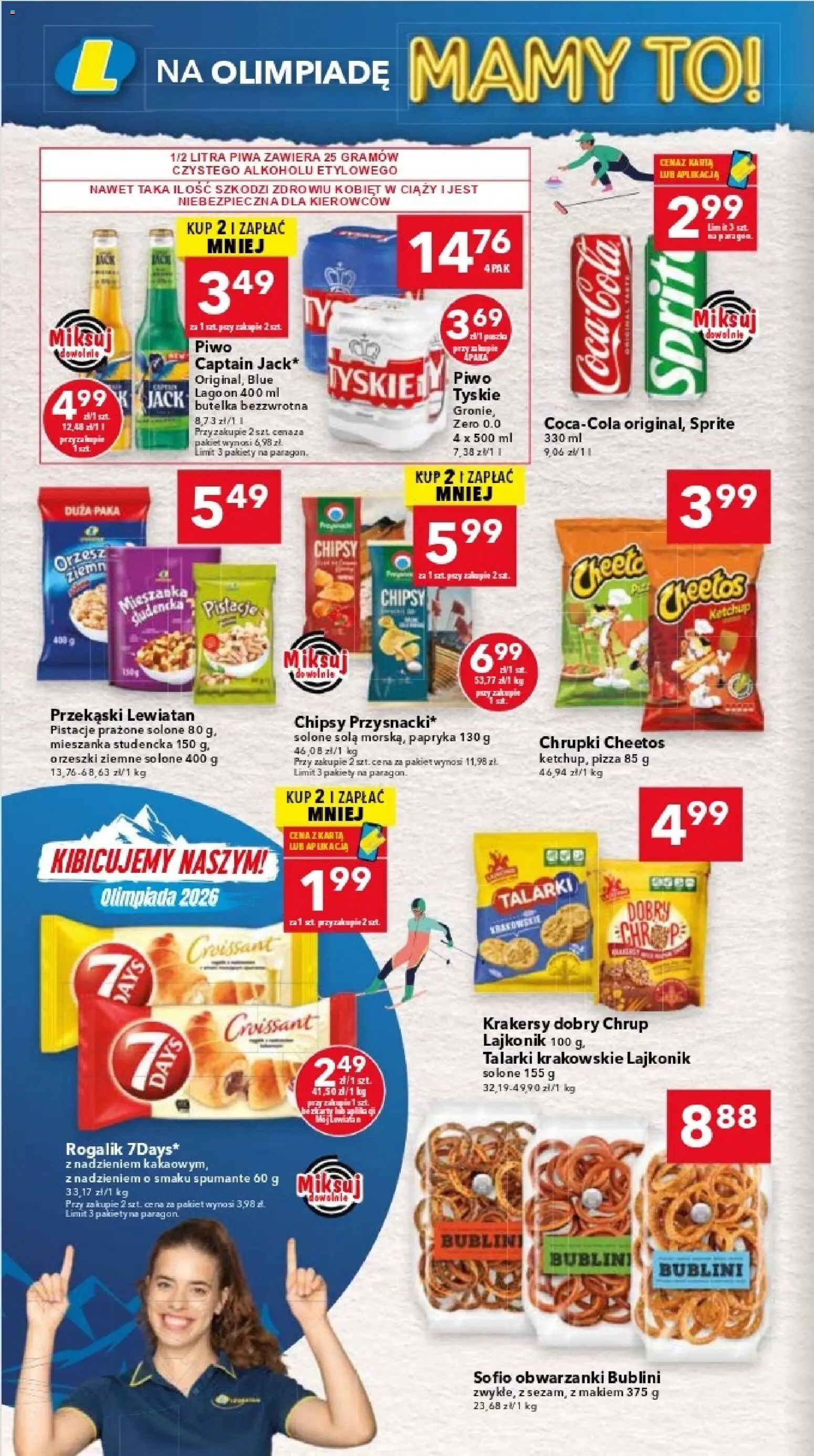 Lewiatan gazetka - Warszawa od 12.02.2026 | Strona: 14 | Produkty: Karta, Chipsy, Sprite, Piwo