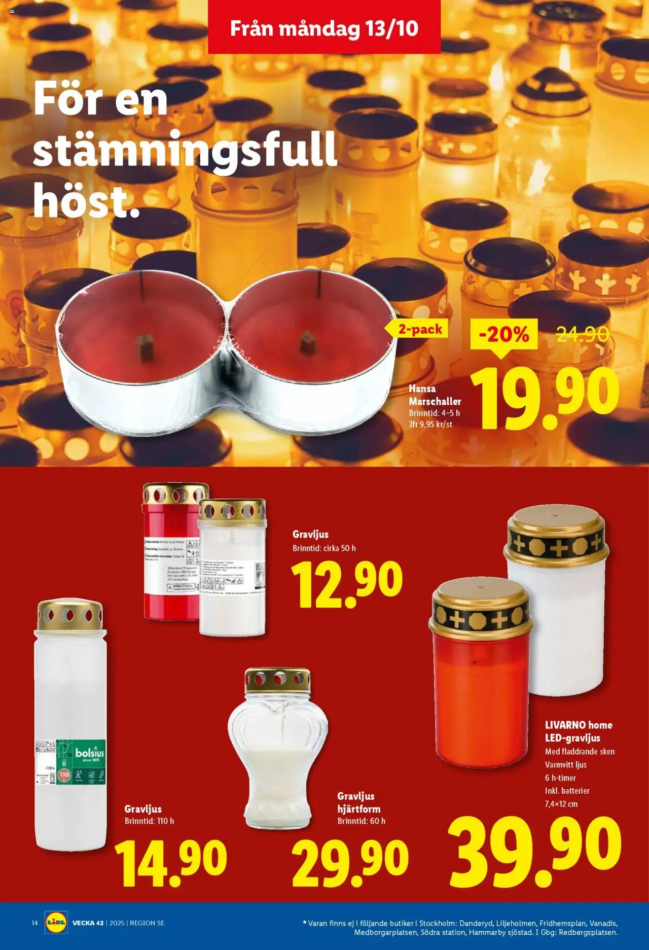 Lidl reklamblad aktuell från 13.10.2025 | Sida: 16 | Produkter: Batterier, Ljus