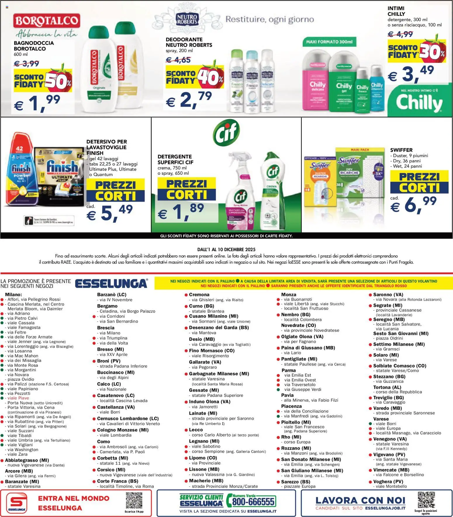 Volantino Esselunga S del 01.12.2025 | Pagina: 24 | Prodotti: Crema, Deodorante, Detergente, Detersivo per lavastoviglie