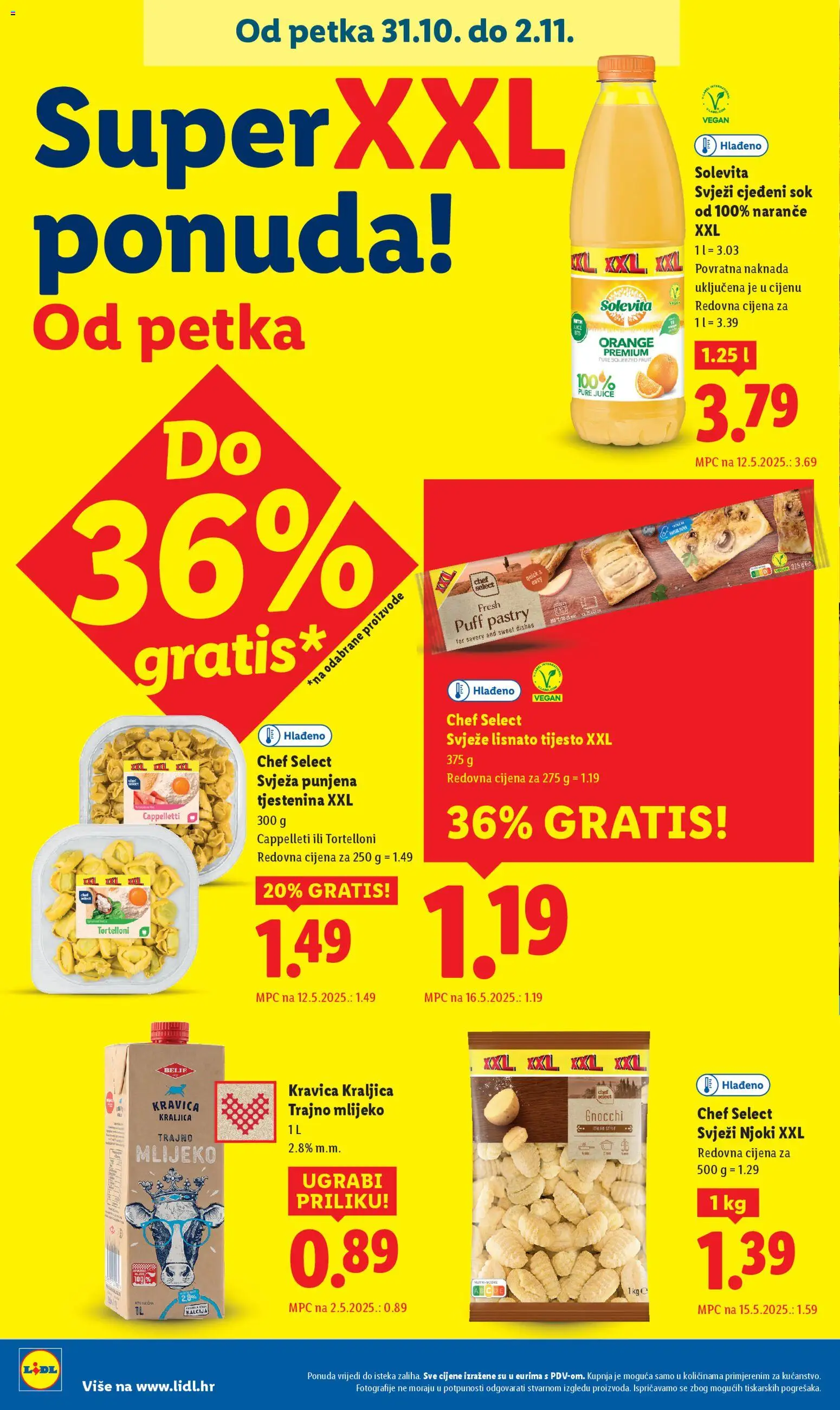 Lidl katalog | vrijedi od 29.10.2025 | Stranica: 36 | Proizvodi: Njoki, Tjestenina, Lisnato tijesto, Pasta