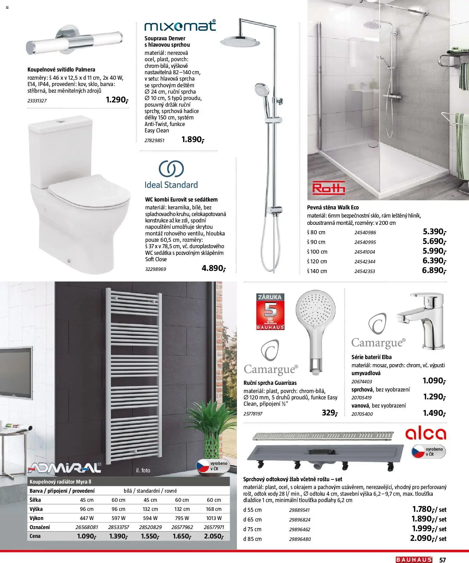 Bauhaus katalog Sanita od 03.11.2025 | Strana: 57 | Produkty: Sprchová hadice, Sprcha, Hadice, Radiátor