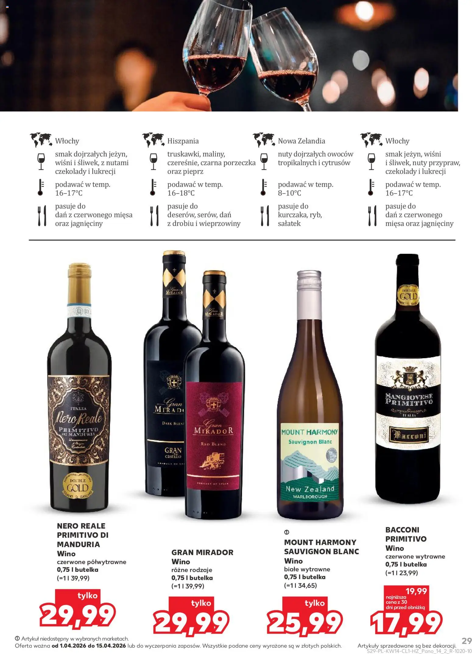 Kaufland Polsko leták - Barek od 01.04.2026 | Strana: 29 | Produkty: Primitivo