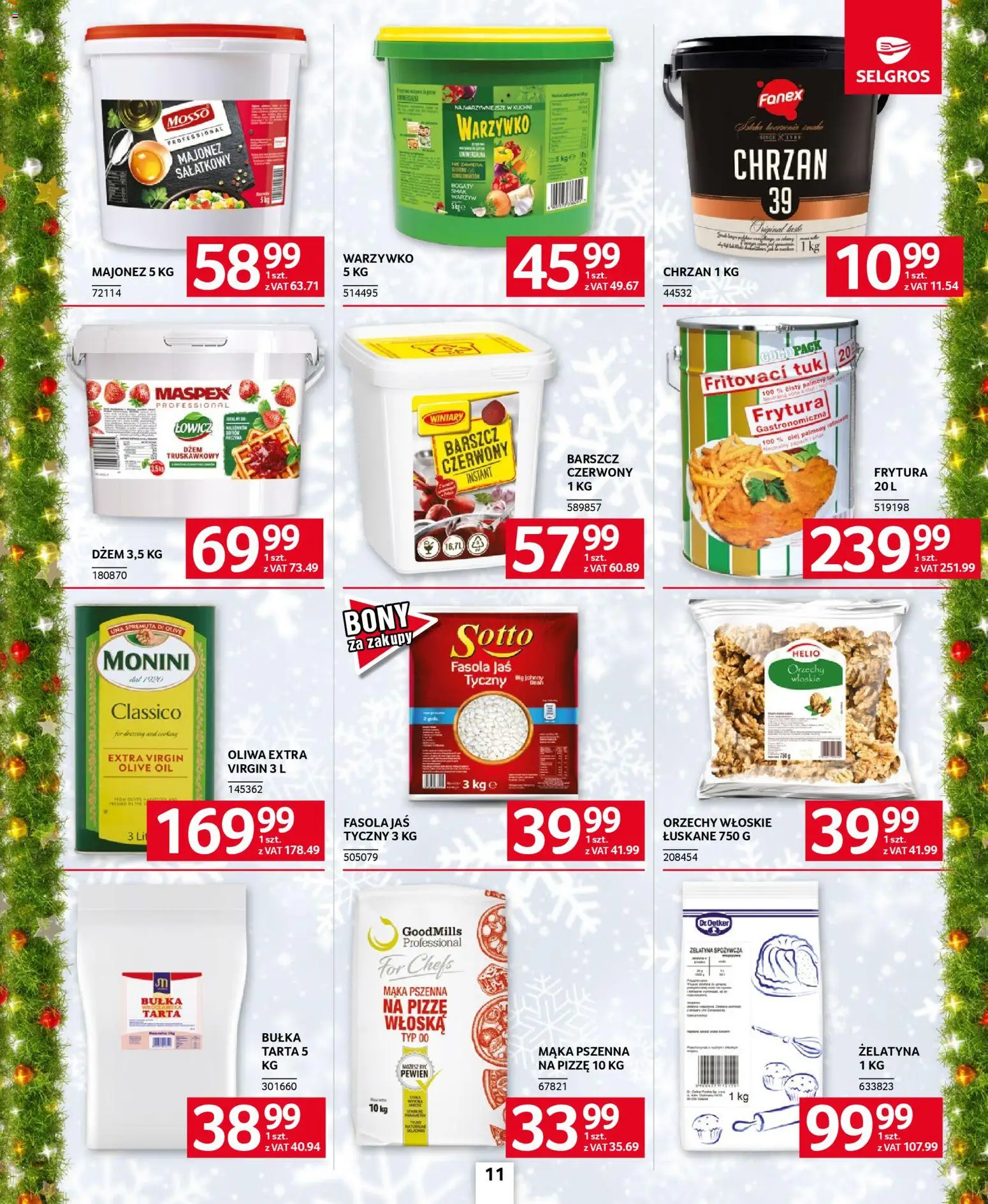 Selgros cash&carry Gazetka - Oferta dla gastronomii od 20.11.2025 | Strona: 11 | Produkty: Żelatyna, Orzechy włoskie, Bułka, Dżem