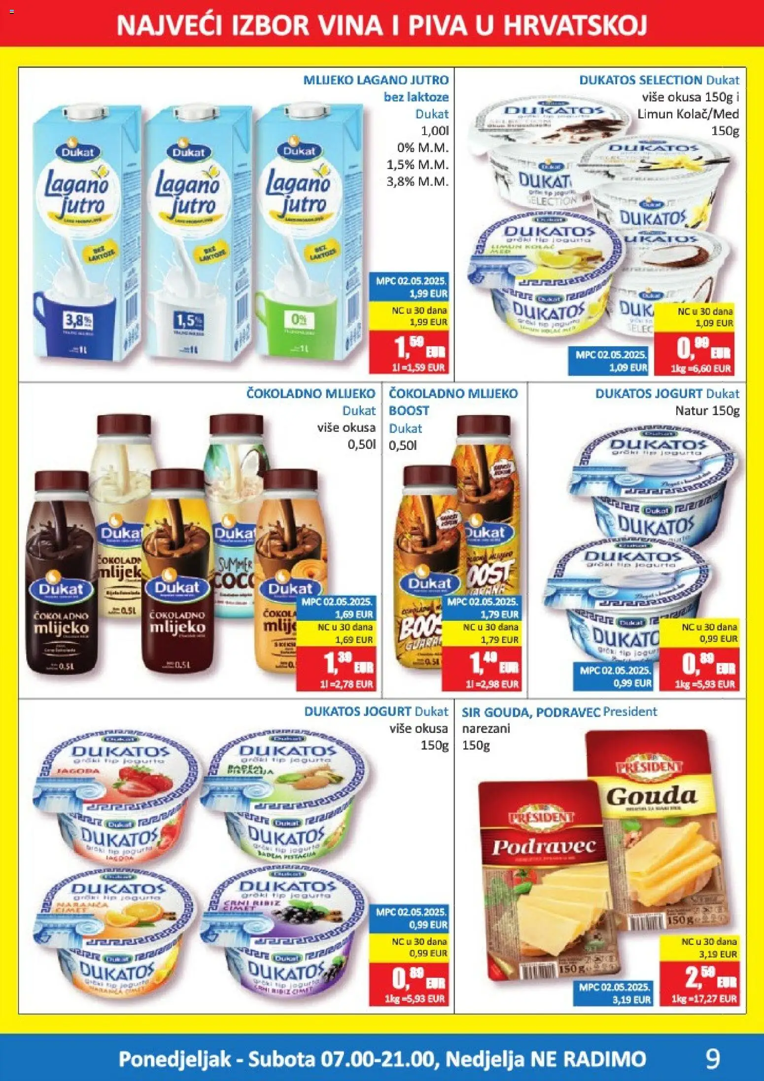 Vrutak katalog | vrijedi od 13.04.2026 | Stranica: 9 | Proizvodi: Mlijeko, Sir, Jogurt, Gouda