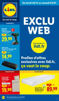 LIDL - Prévisualisation de LIDL catalogue les bonnes affaires de la semaine exclu web valide à partir de 29.12.2025