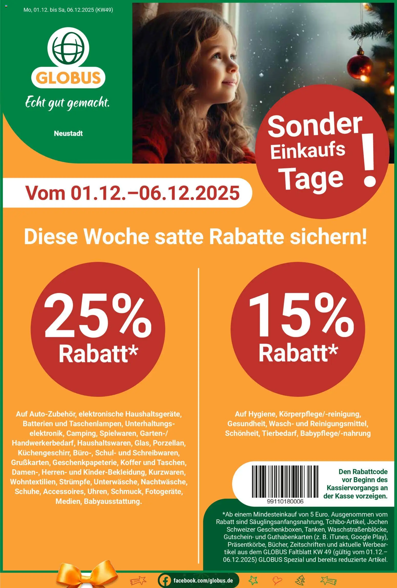 Globus prospekt Neustadt a.d. Weinstraße	 – gültig ab 01.12.2025 | Seite: 1 | Produkte: Batterien, Koffer