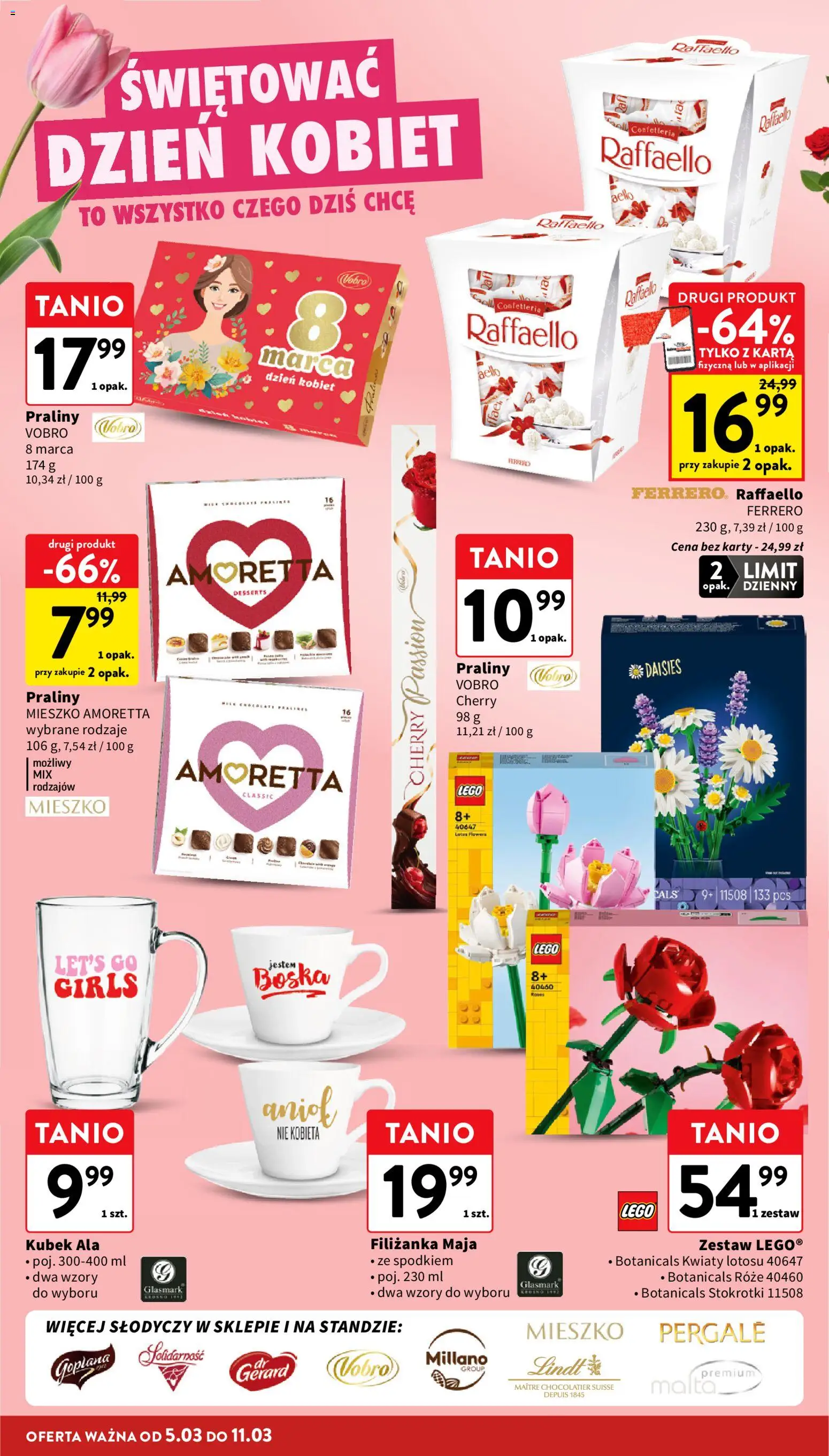 Intermarche gazetka od 05.03.2026 | Strona: 10 | Produkty: Karta, Praliny, Lego, Kwiaty