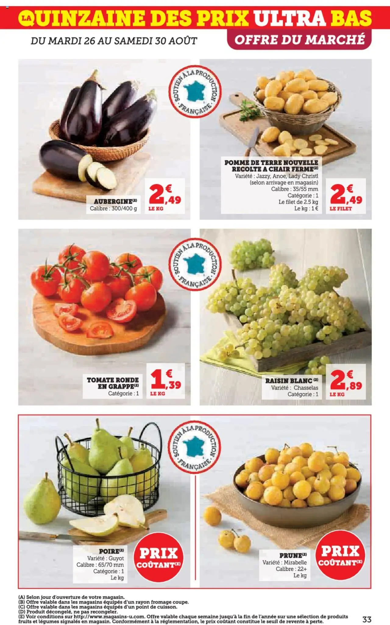  | Page: 33 | Produits: Pomme, Raisin, Pomme de terre, Fromage