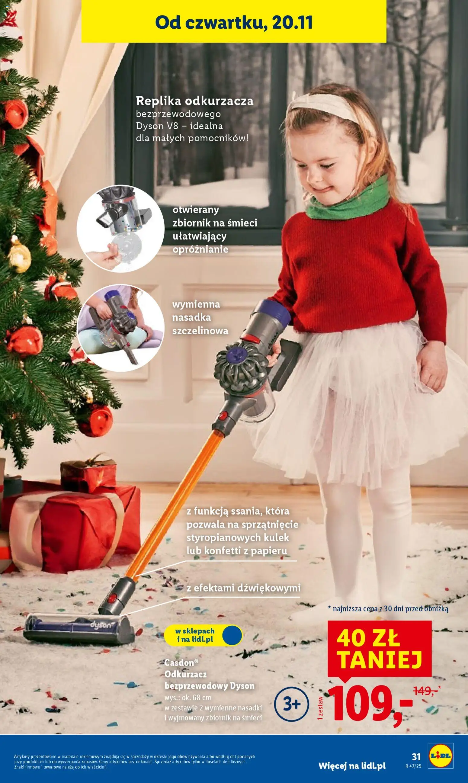 Lidl Katalog zabawek od 03.11.2025 | Strona: 31 | Produkty: Odkurzacz, Cleaner