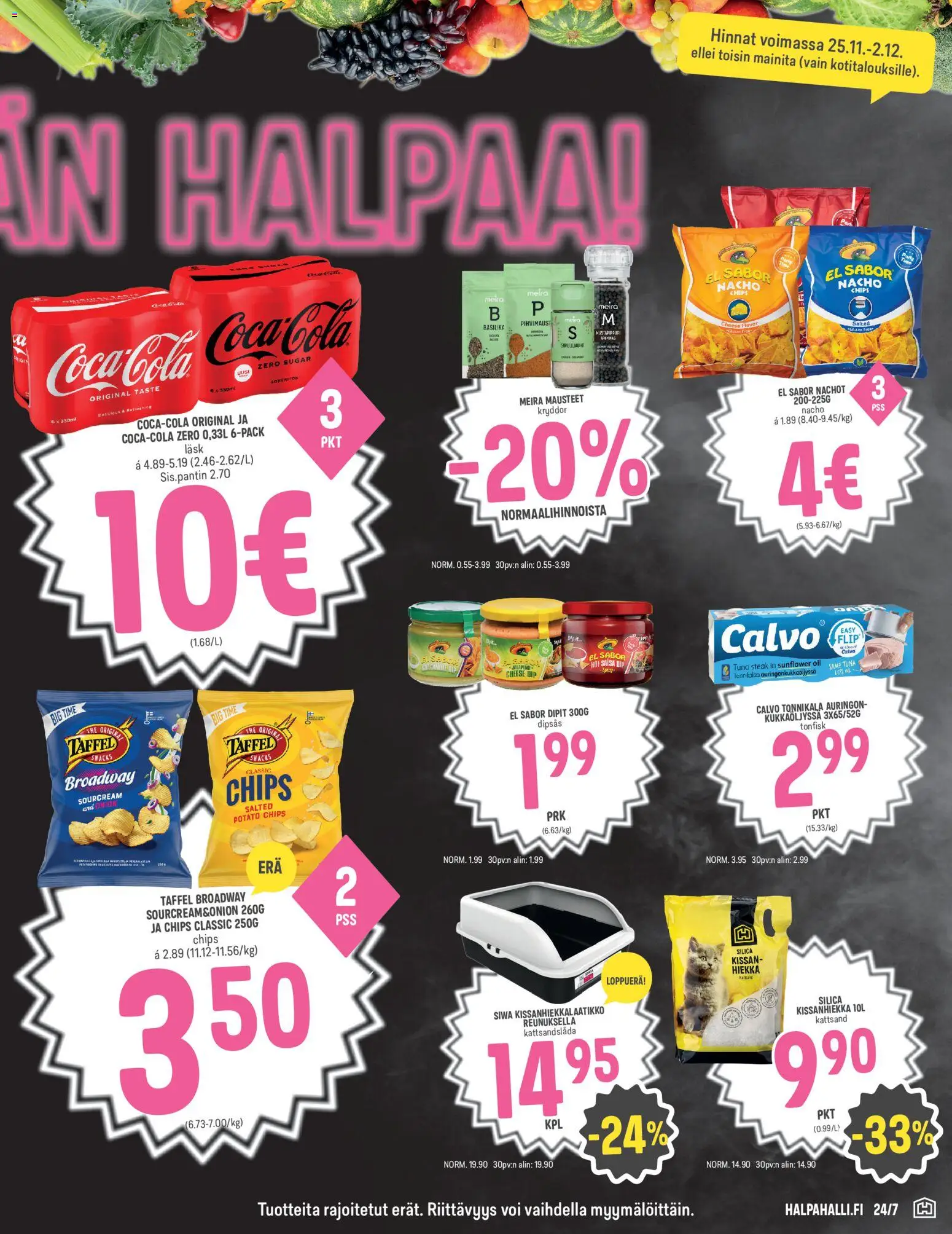 Halpa Halli - Black Friday – voimassa 25.11.2025 alkaen | Sivu: 5 | Tuotteet: Salsa, Basilika, Kissanhiekka, Voi