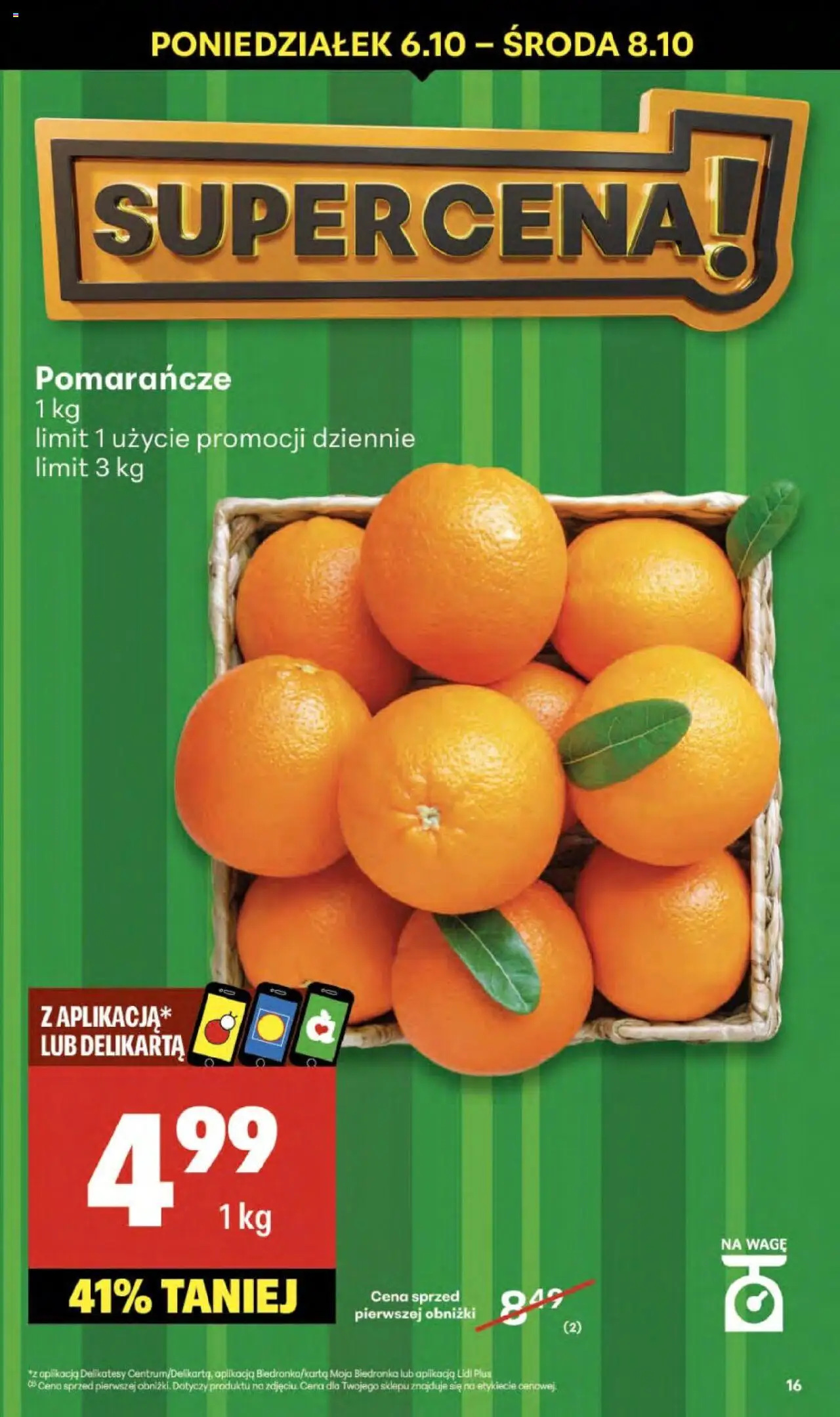 Delikatesy Centrum Gazetka od 02.10.2025 | Strona: 16 | Produkty: Delikatesy, Pomarańcze