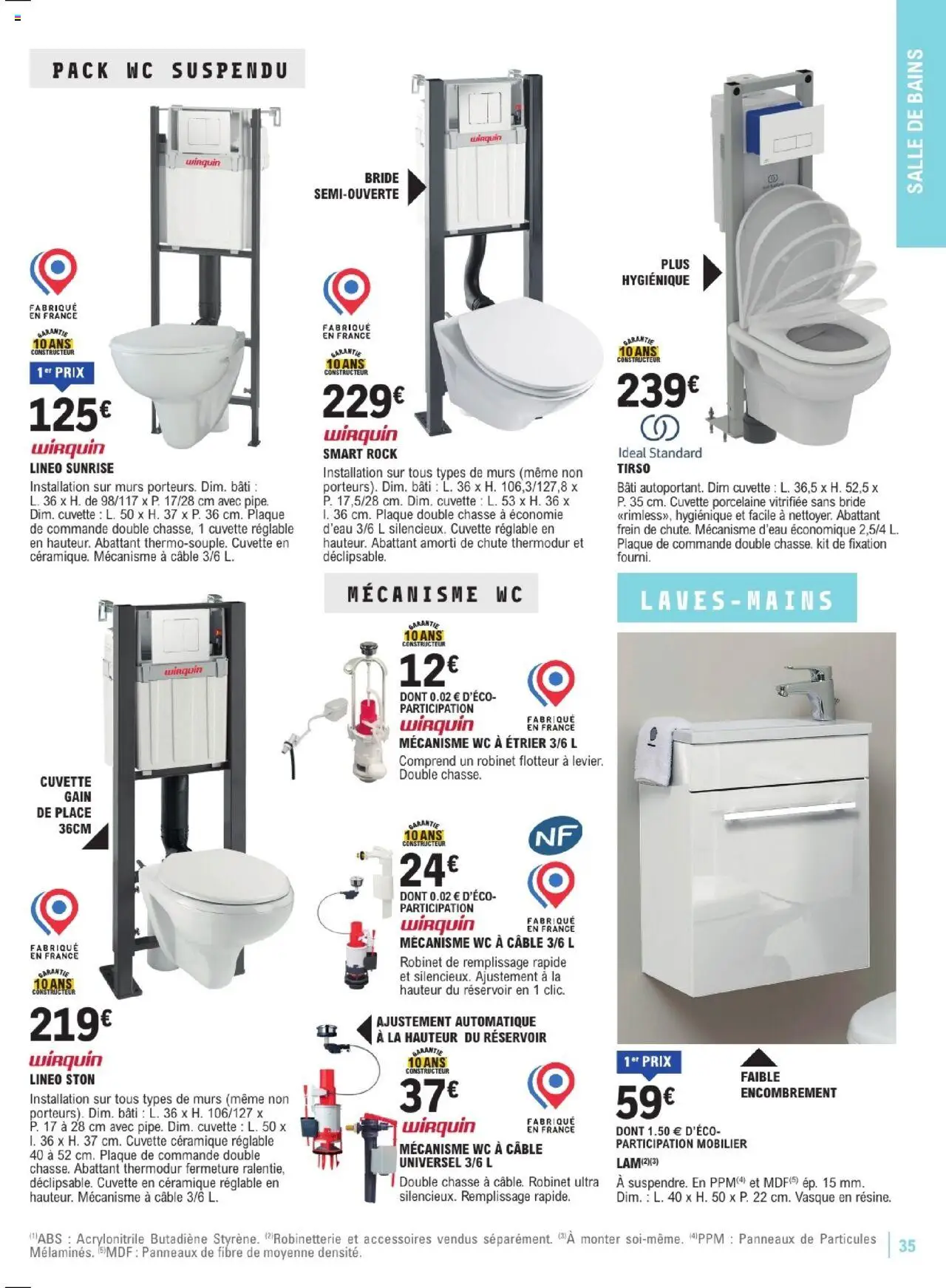  | Page: 35 | Produits: Câble, Robinet, Porcelaine