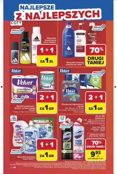 Pogląd oferty "Carrefour gazetka" - ważna od 13.04.2026 | Strona: 10 | Produkty: Chusteczki higieniczne, Body, Mleczko do ciała, Ręcznik papierowy