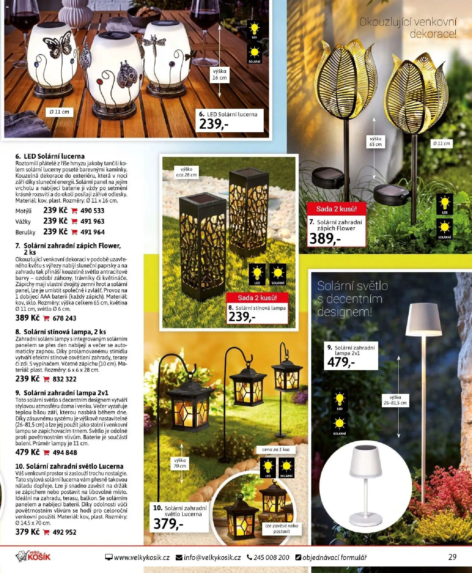 Velký Košík katalog březen 2026 od 01.03.2026 | Strana: 29 | Produkty: Nabíjecí baterie, Zápich, Lampa, LED