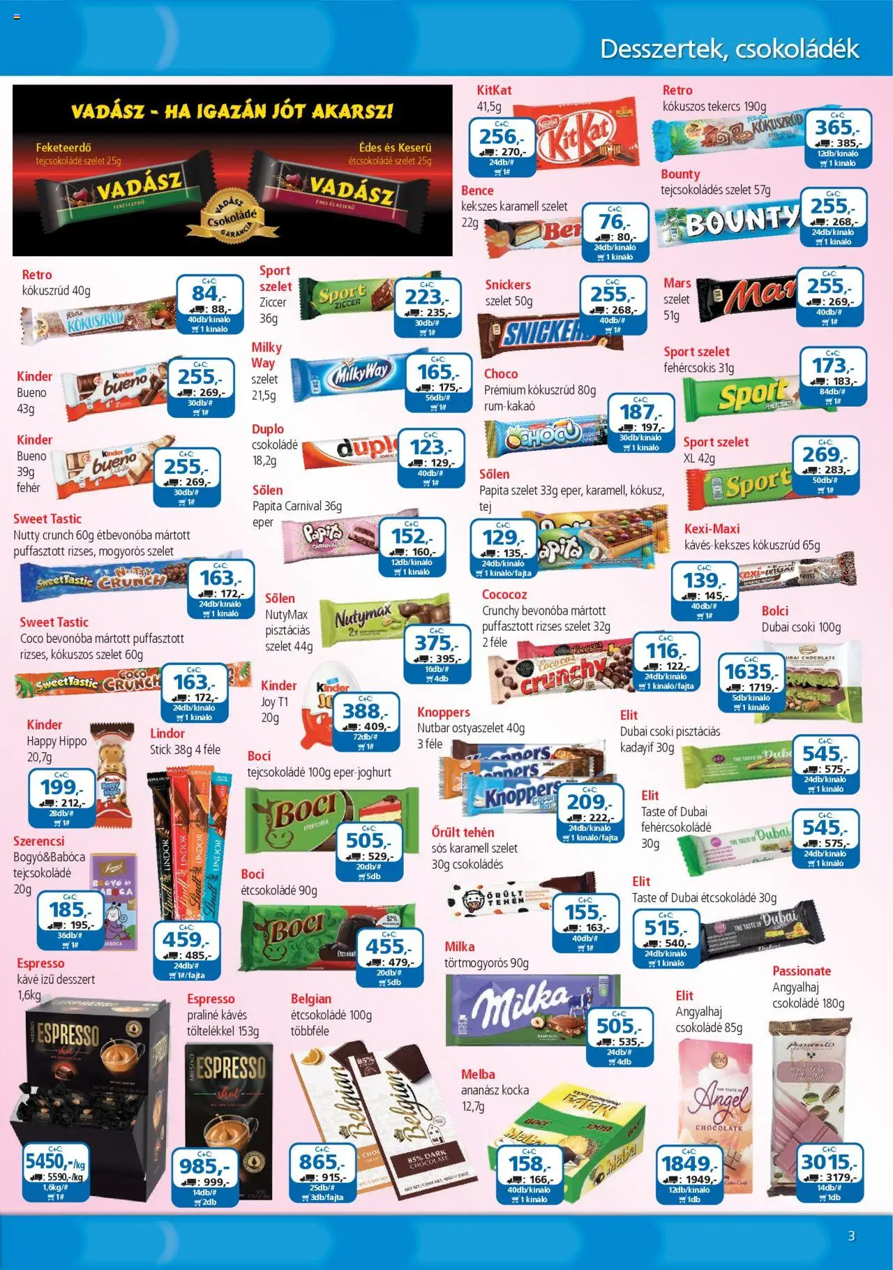 ÁRKLUB akciós ujság - amely érvényes a következő dátumtól: 01.07.2025 | Oldal: 3 | Termékek: Ostyaszelet, Snickers, Csokoládé, Eper