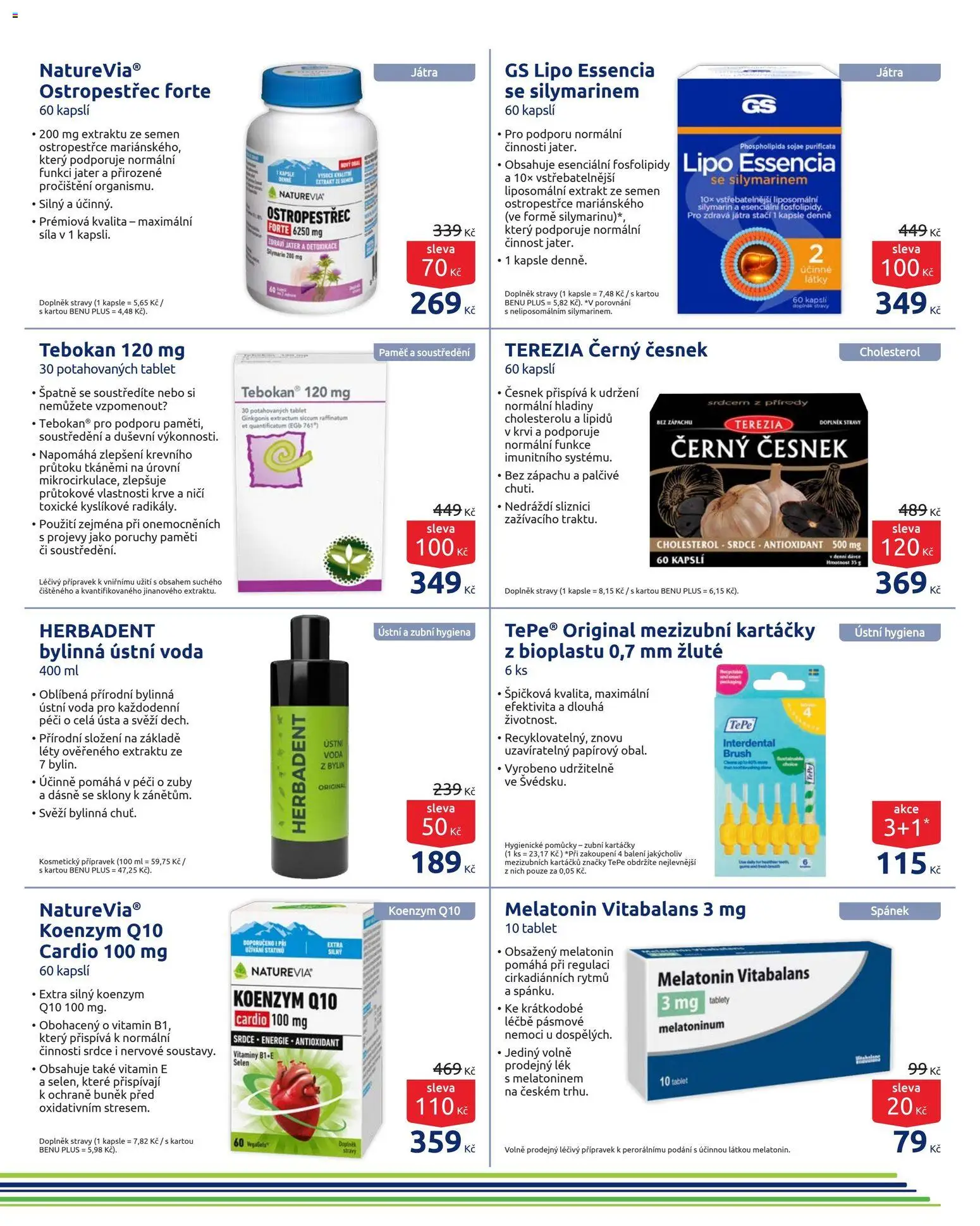 Benu leták od 01.03.2026 | Strana: 9 | Produkty: Ústní voda, Voda, Tablet, Česnek