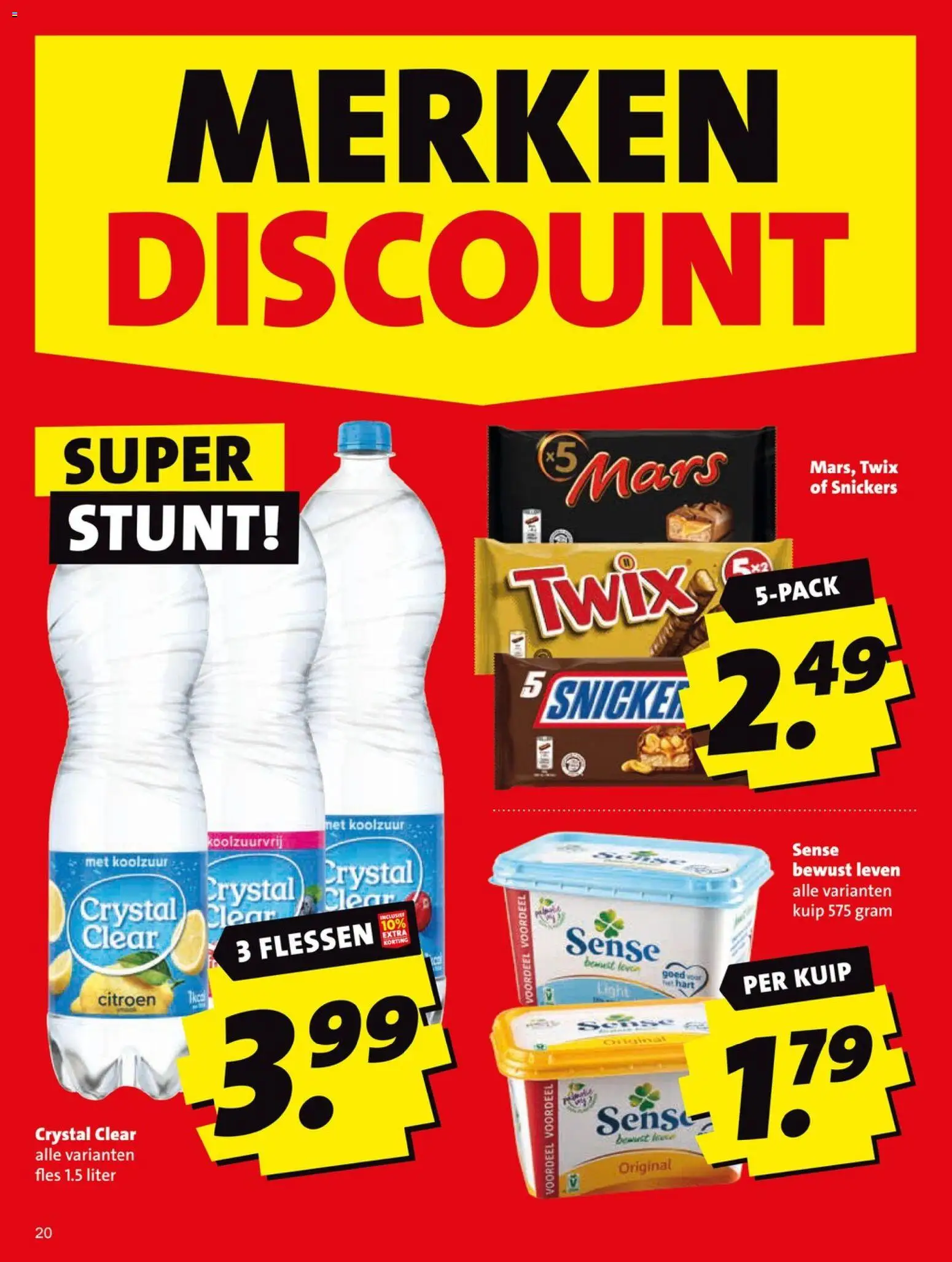 {H1} | Pagina: 20 | Producten: Citroen, Fles, Mars, Twix