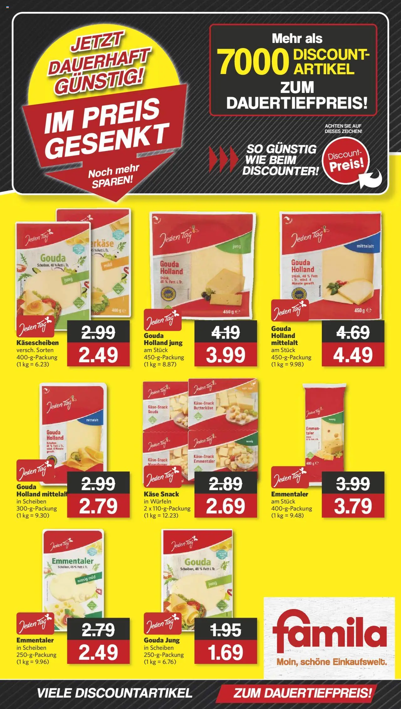 Famila Nordwest Jetzt Dauerhaft Günstig – gültig ab 13.10.2025 | Seite: 1 | Produkte: Käse, Gouda