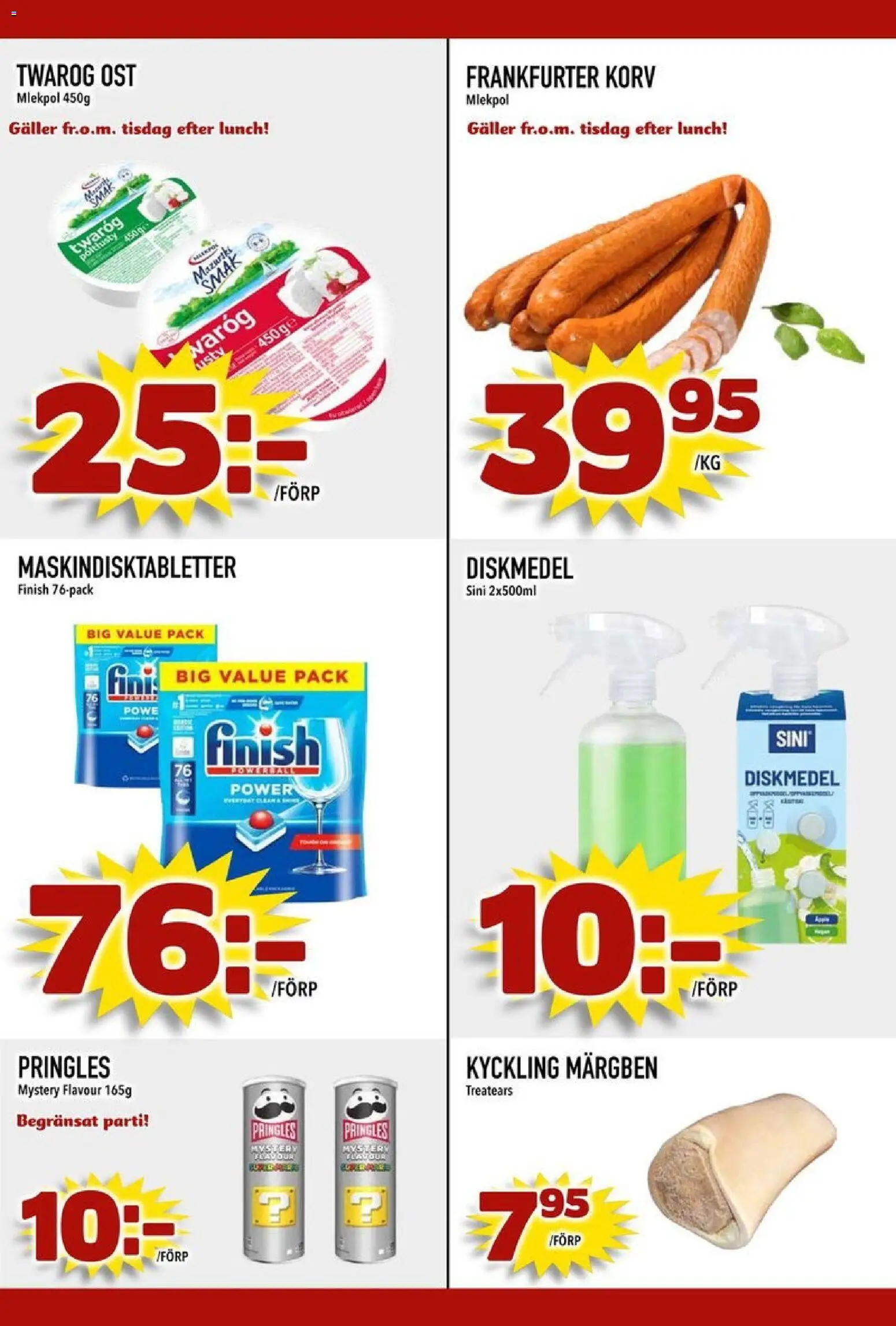 Din Mat reklamblad aktuell från 10.11.2025 | Sida: 3 | Produkter: Pringles, Diskmedel, Galler, Ost