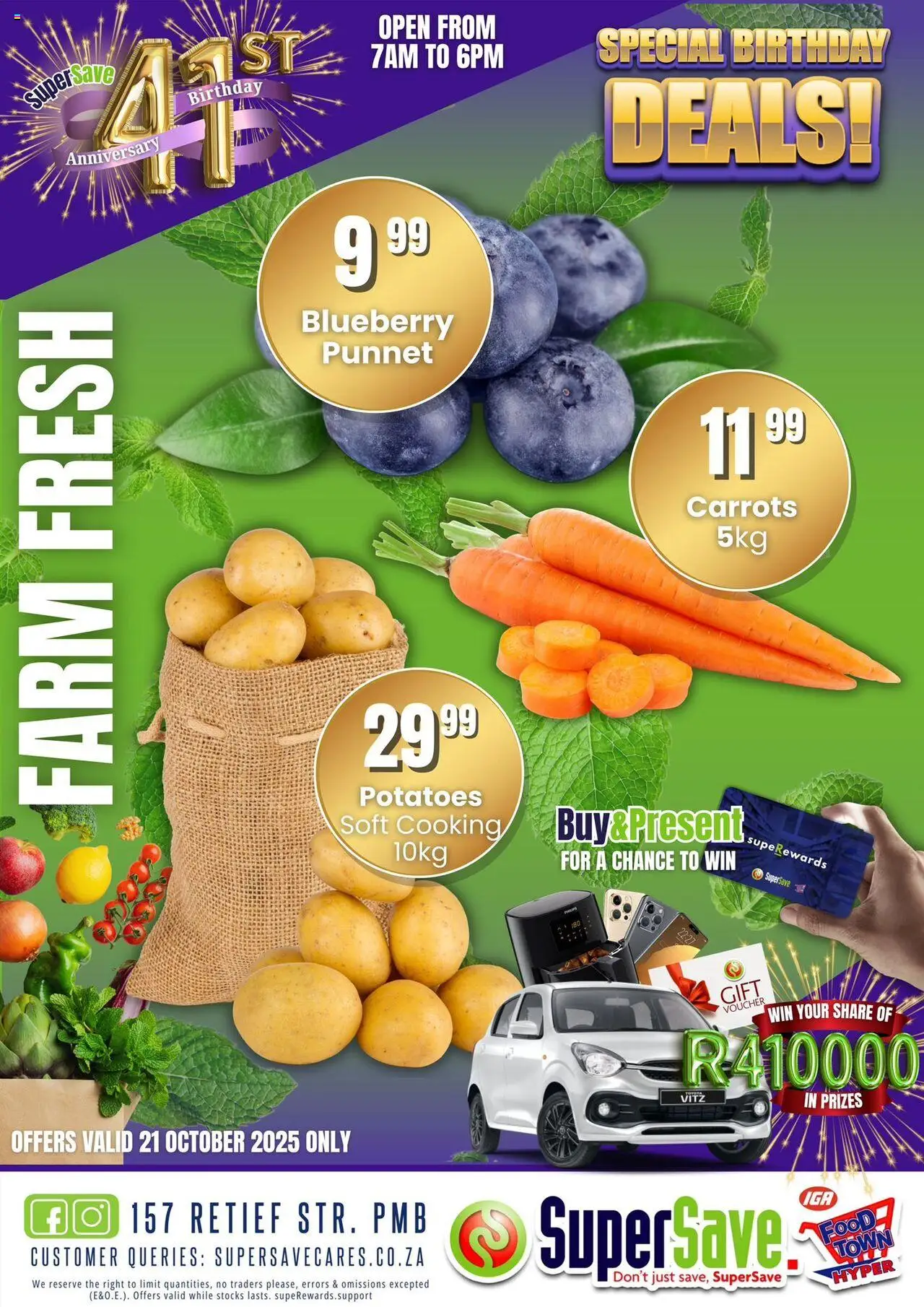 New Super Save catalogue – valid from 21.10.2025 | Page: 1 | Products: Carrots, Potatoes