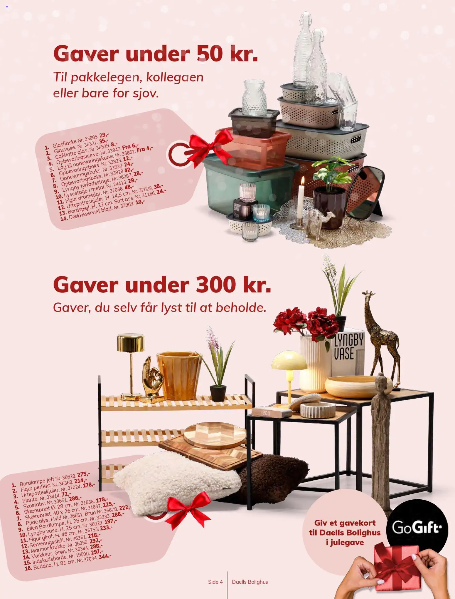 Daells Bolighus tilbudsavis – gyldig fra 24.12.2025 | Side: 4 | Produkter: Skærebræt, Pude, Vase