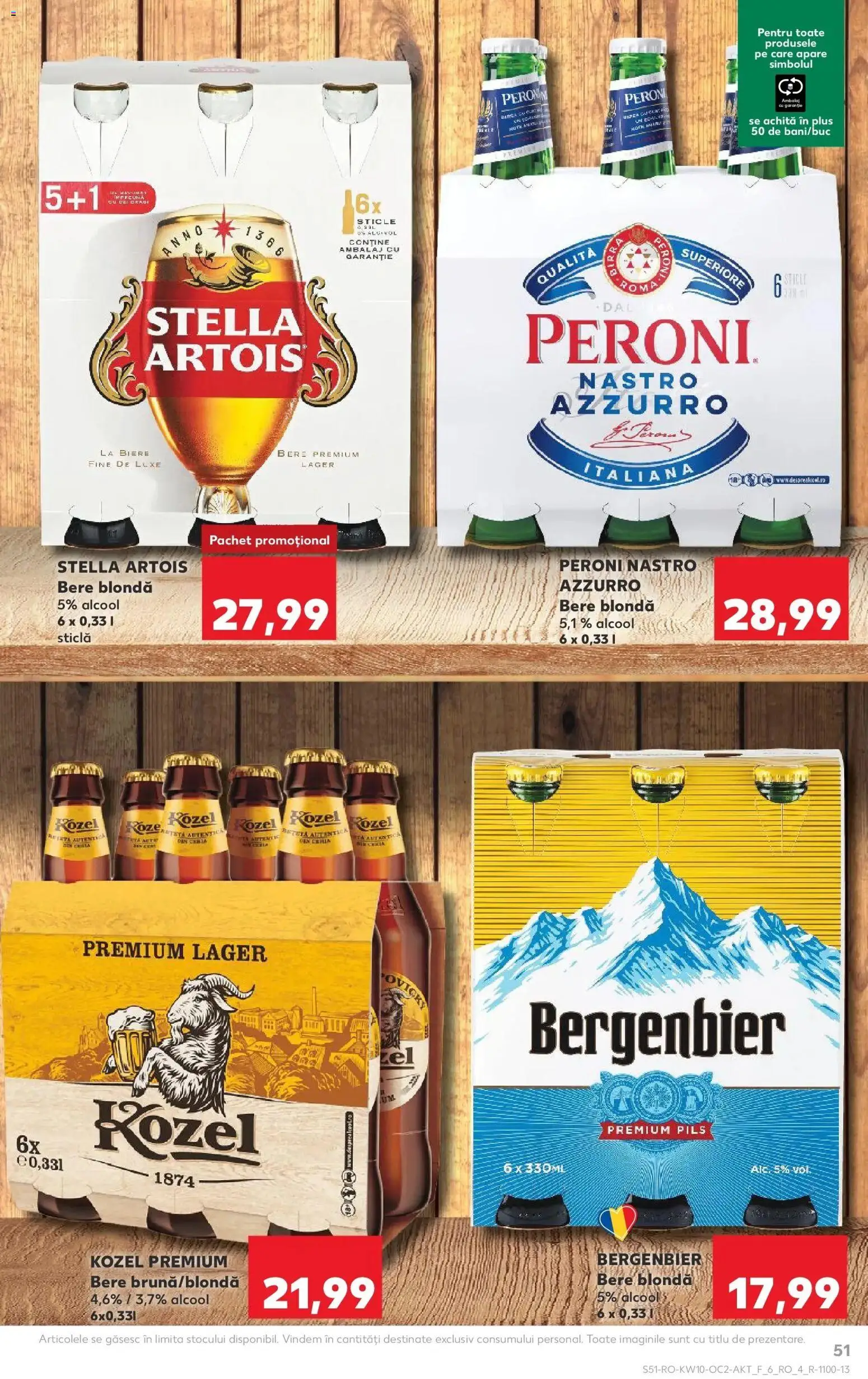 Noul catalog Kaufland – valabil de la 04.03.2026 | Pagină: 51 | Produse: Bere, Plastik Kulübe