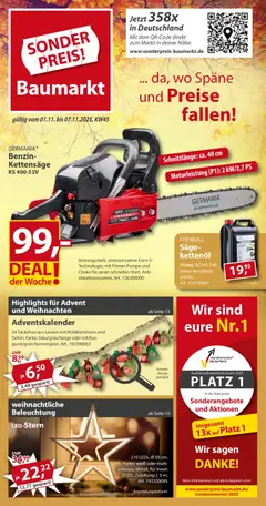Sonderpreis Baumarkt Prospekt 	 ab 01.11.2025 gültig