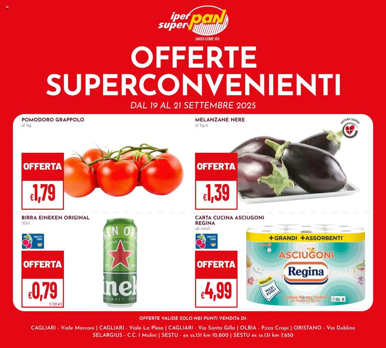 Volantino Pan del 19.09.2025 | Pagina: 1 | Prodotti: Birra, Pomodoro, Melanzane