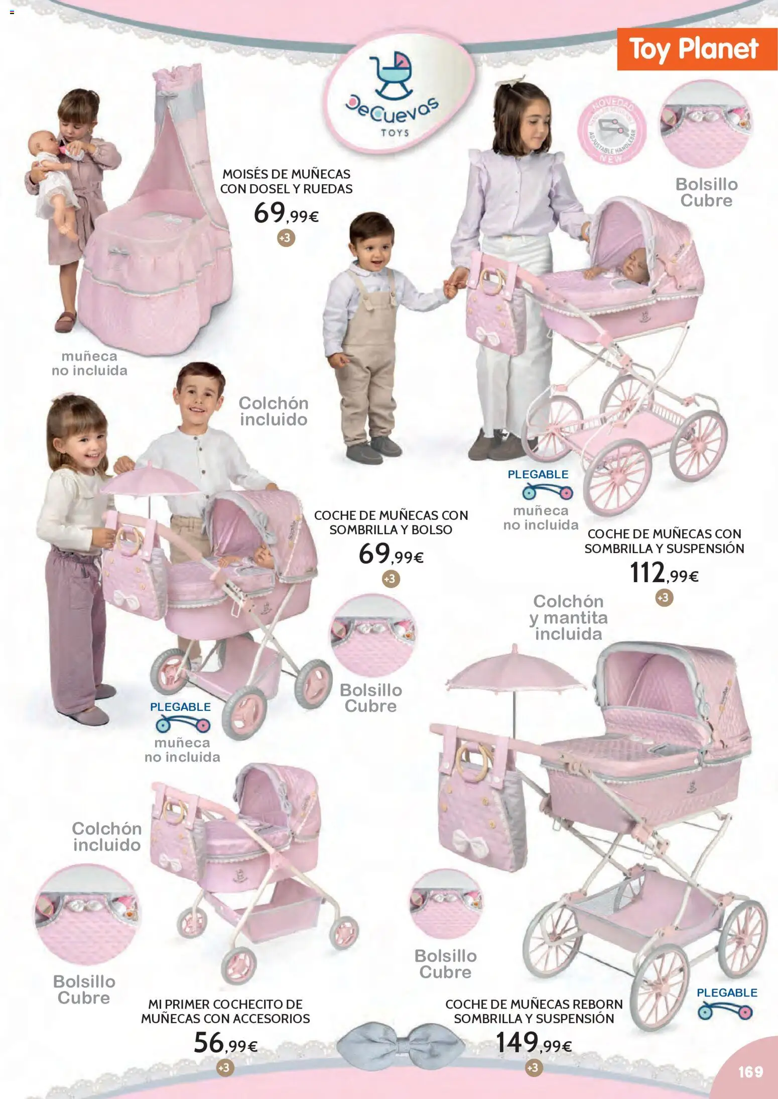 Toy Planet - Catálogo Juguetes Navidad │ válido desde el 03.11.2025 | Página: 169 | Productos: Bolso, Sombrilla, Muñeca, Colchon