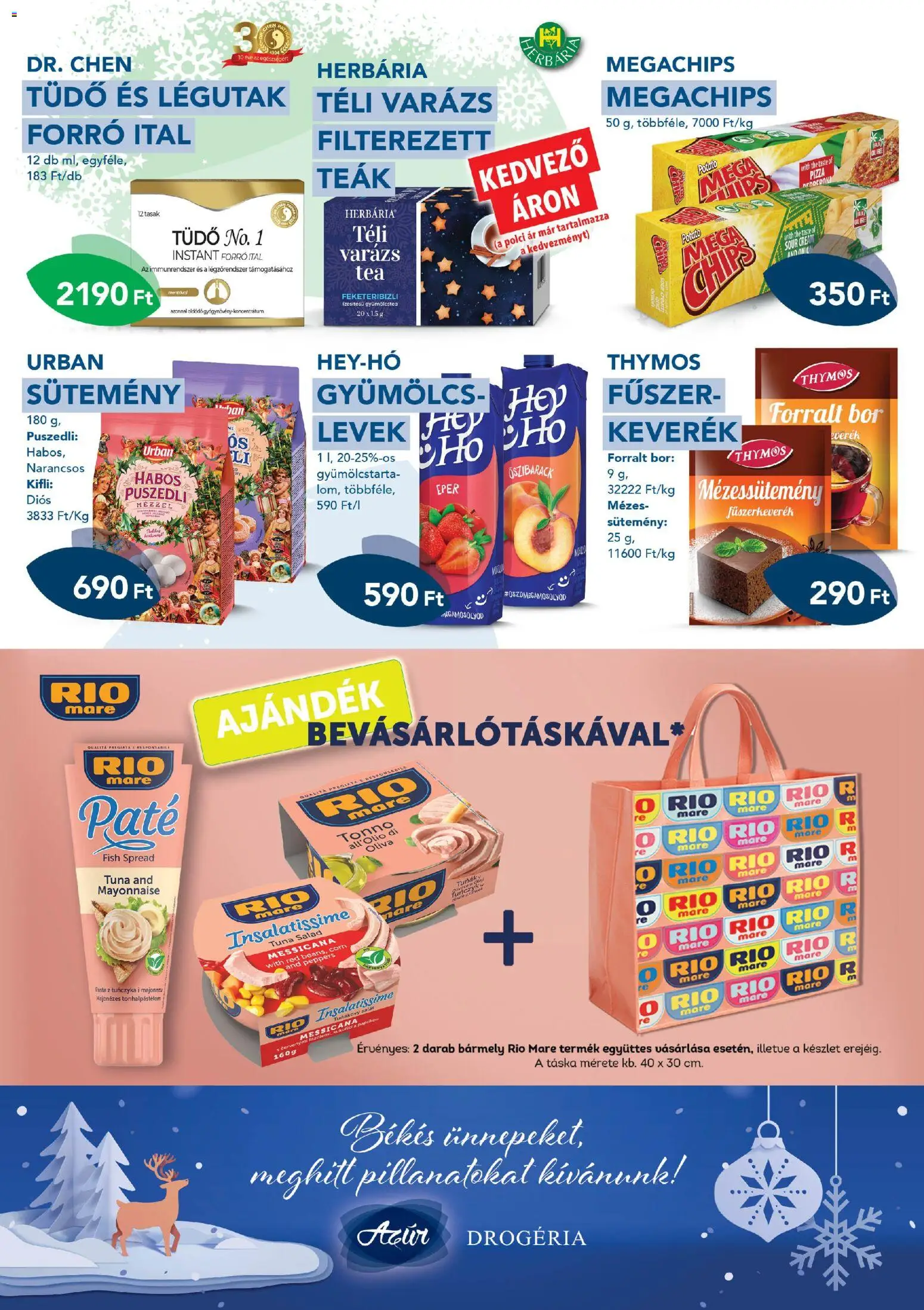 Azur akciós ujság - amely érvényes a következő dátumtól: 03.12.2025 | Oldal: 6 | Termékek: Őszibarack, Táska, Bor, Sütemény