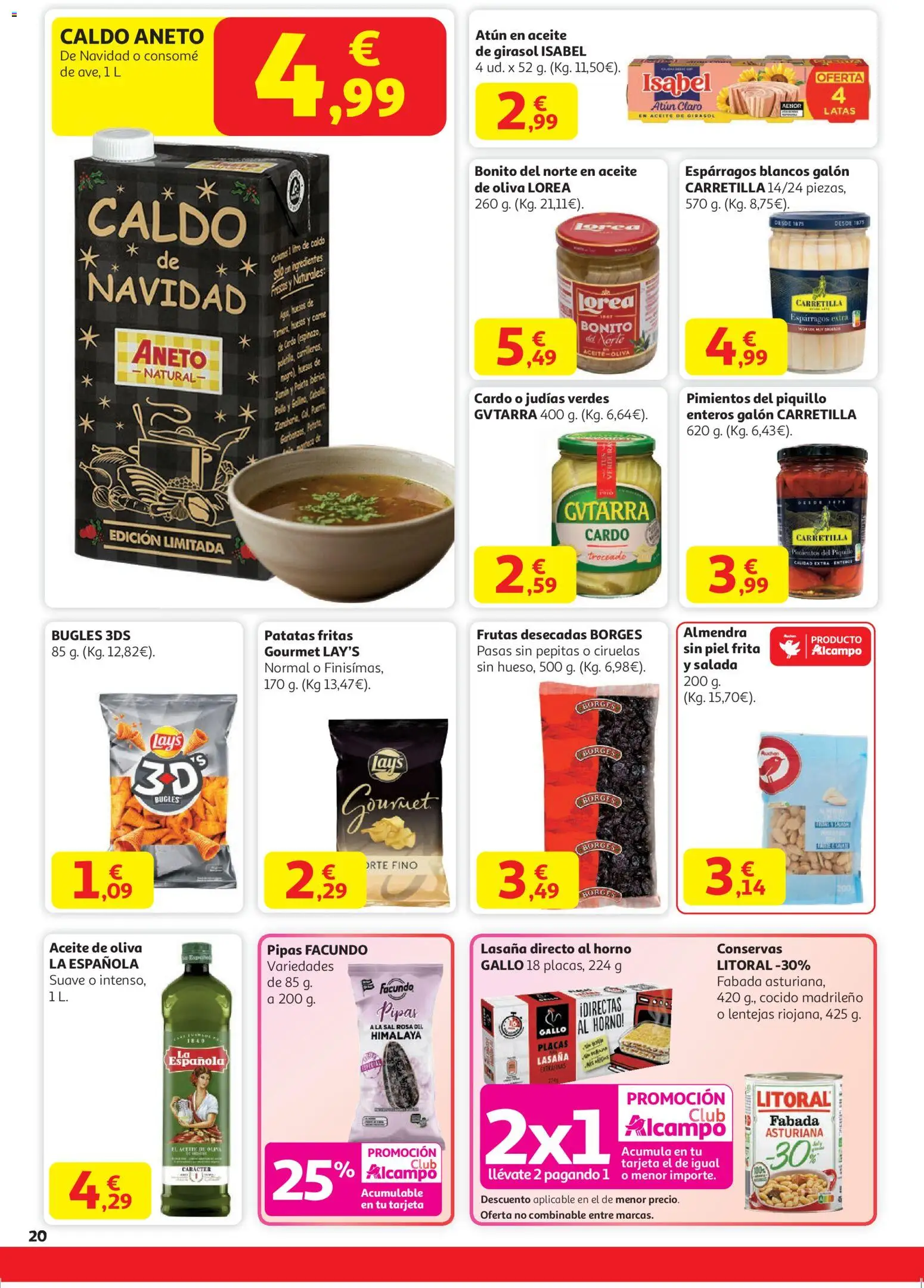 Alcampo - Nacional SST │ válido desde el 11.12.2025 | Página: 20 | Productos: Aceite, Νερό καρύδας, Aceite de oliva, Aceite de girasol