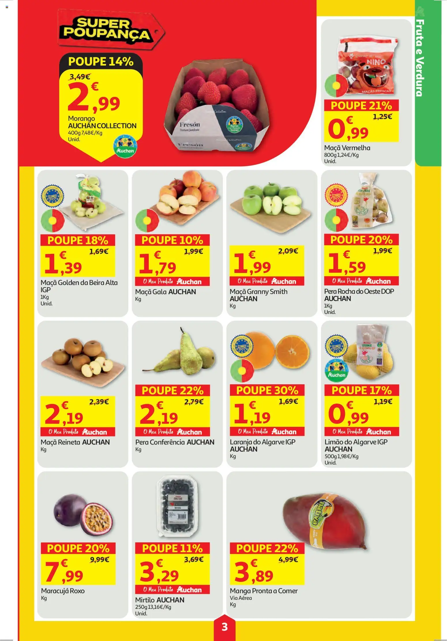 Auchan folheto │ válido de 19.03.2026 | Página: 3 | Produtos: Maça, Maçãs