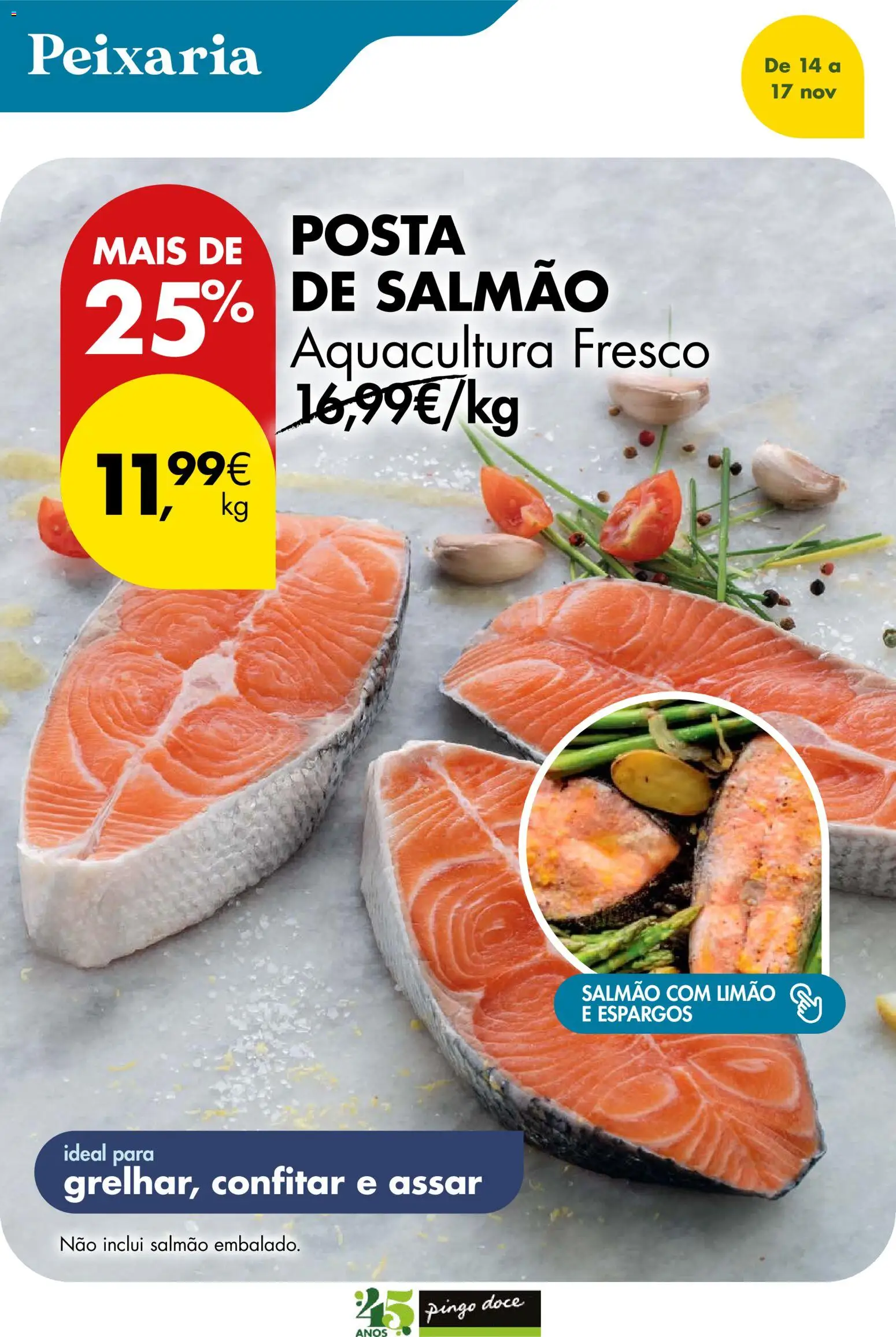 Pingo Doce Poupe este Fim de Semana │ válido de 14.11.2025 | Página: 4 | Produtos: Espargos, Salmão
