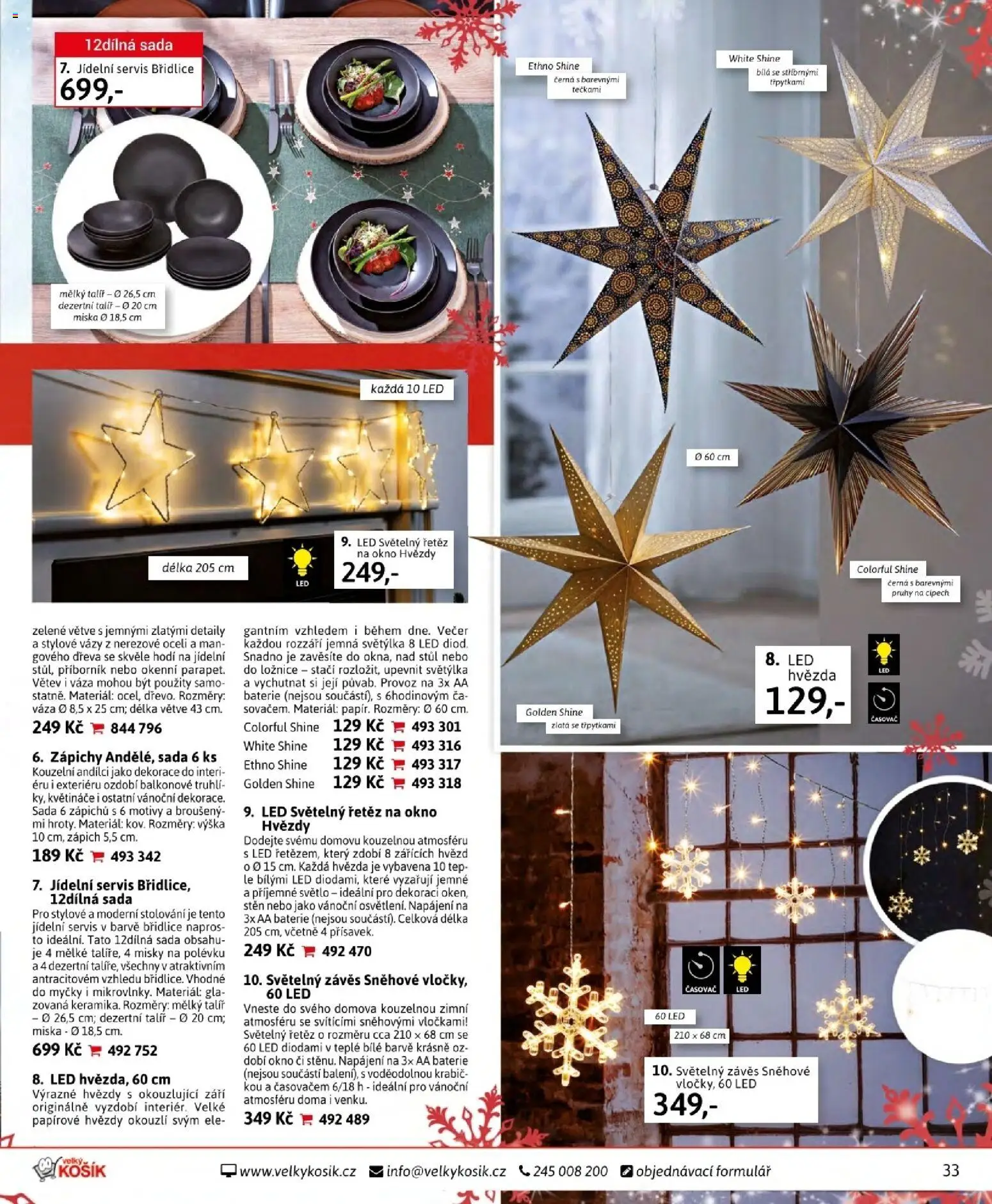 Velký Košík katalog listopad 2025 od 01.11.2025 | Strana: 33 | Produkty: Misky na polévku, Stůl, Časovač, Váza