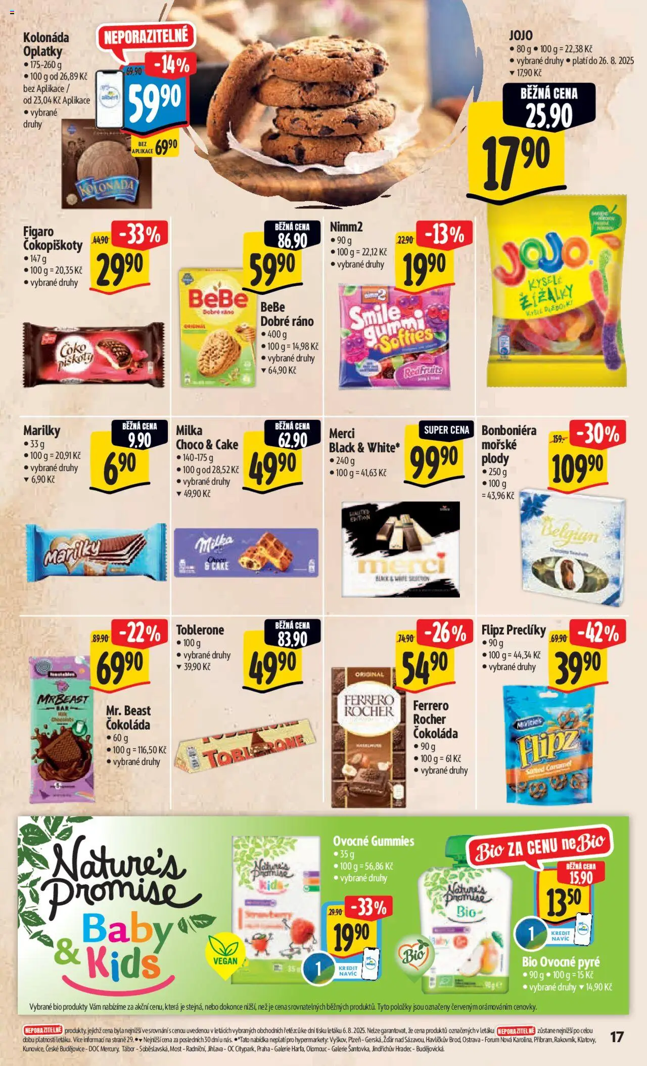 Albert leták - Hypermarket od 13.08.2025 | Strana: 24 | Produkty: Vegan, Piškoty, Toblerone, Bebe