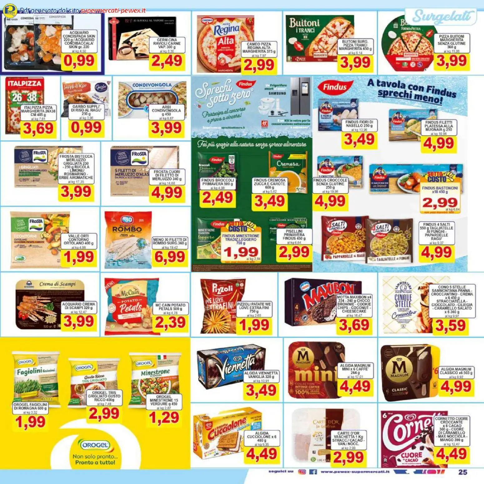 Volantino Pewex del 06.12.2025 | Pagina: 25 | Prodotti: Pesca, Cacao, Fagiolini, Stracciatella