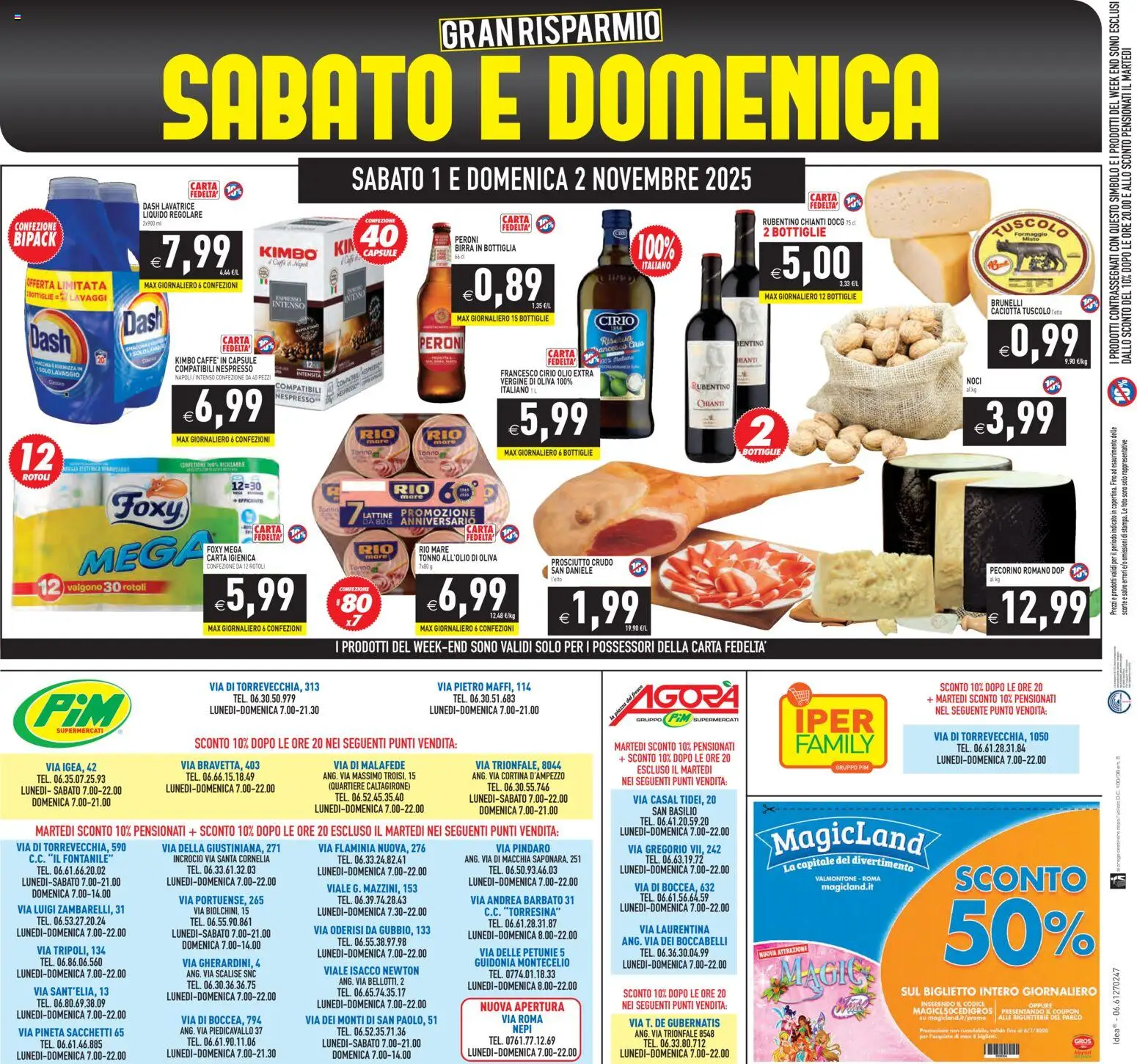 Volantino PIM Supermercati del 29.10.2025 | Pagina: 24 | Prodotti: Birra, Formaggio, Pecorino Romano, Bottiglia