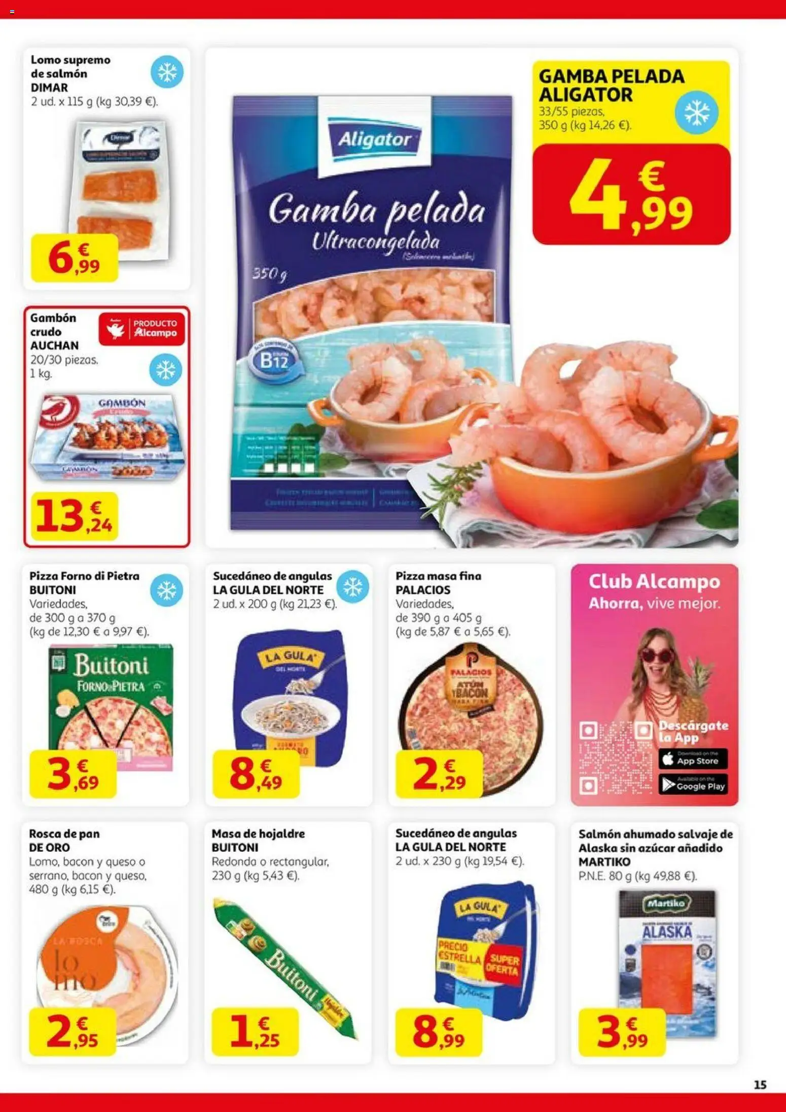 Alcampo - BlackFriday │ válido desde el 06.11.2025 | Página: 15 | Productos: Queso, Pan, Salmón ahumado, Gamba