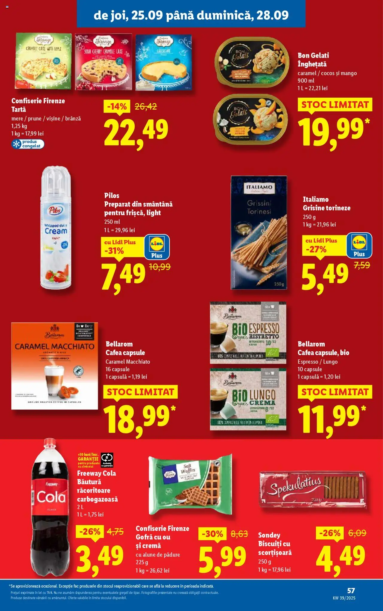Noul catalog Lidl – valabil de la 22.09.2025 | Pagină: 57 | Produse: Brânză, Mere, Prune, Kanca