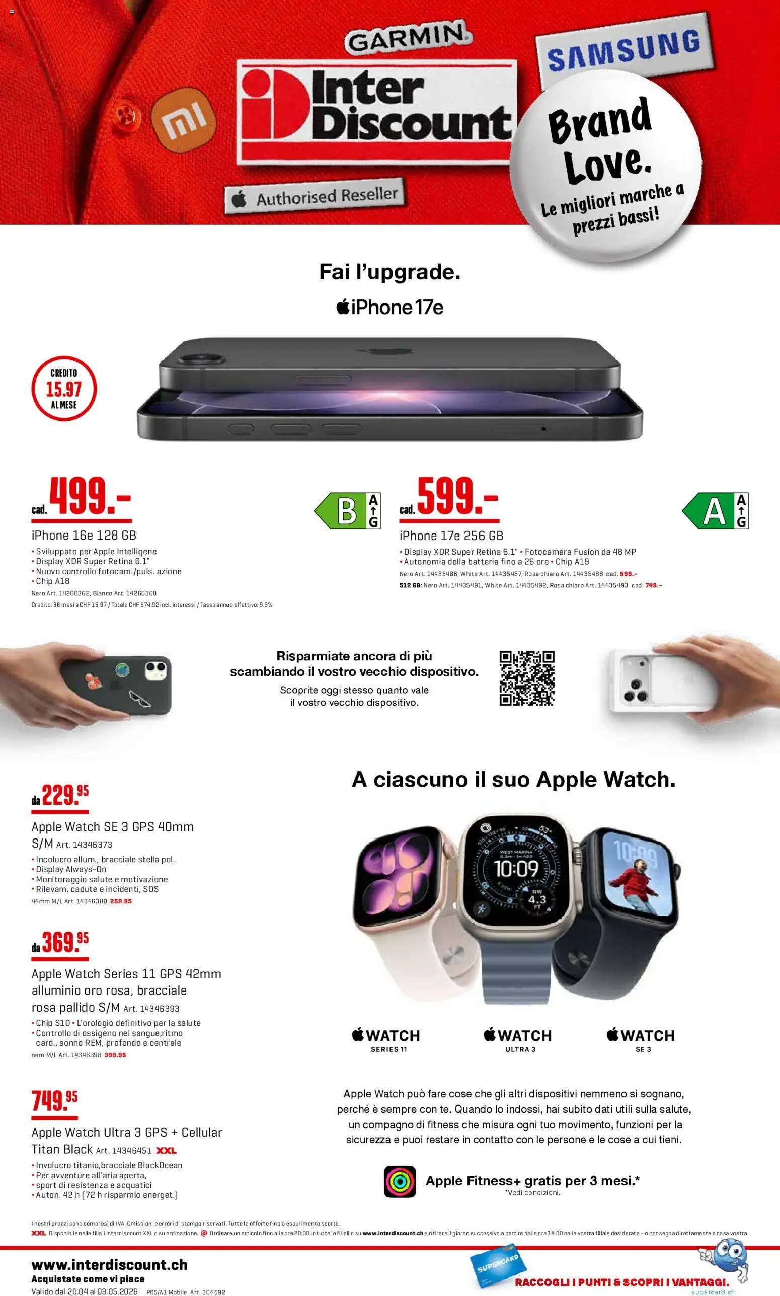 Interdiscount aktionen Mobile IT – gültig ab 20.04.2026 | Seite: 4 | Produkte: Apple, Samsung, Iphone, Apple Watch