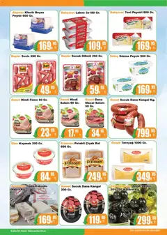 31.10.2025 tarihinden itibaren geçerli olan Hakmar kataloğu önizlemesi | Sayfa: 2 | Ürünler: Salam, Süzme peynir, Zeytin, Sucuk
